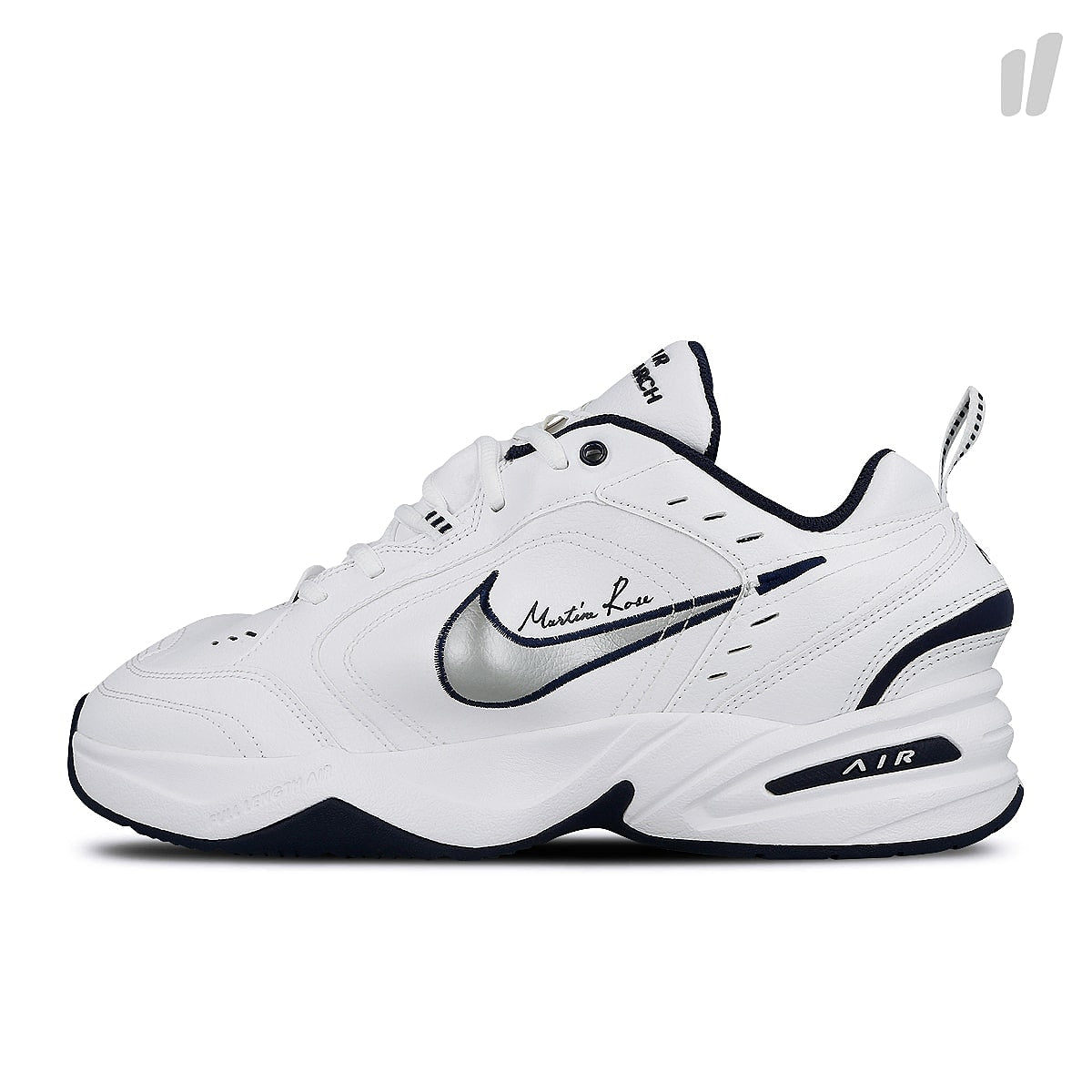 Nike Martine Rose x Nike Air Monarch IV White / Metallic Silver - Midnight Navy Sneakers AT3147 100 | Overkill