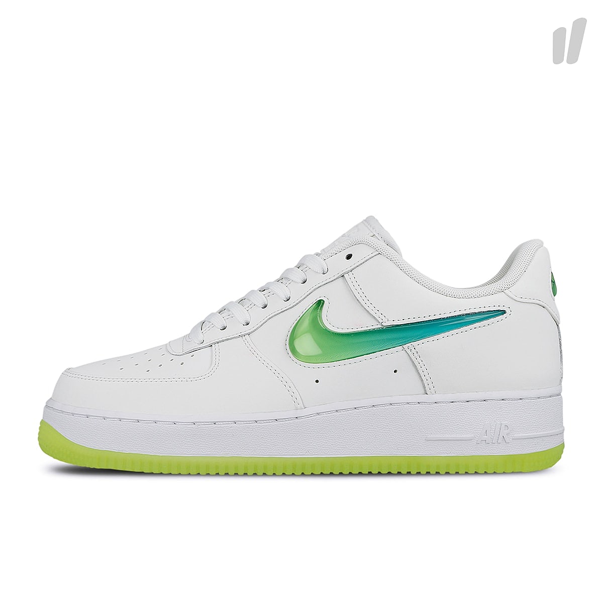 Nike air force 1 `07 premium 2 White-Volt - Hyper Jade Low Top Sneakers AT4143 100 | Overkill