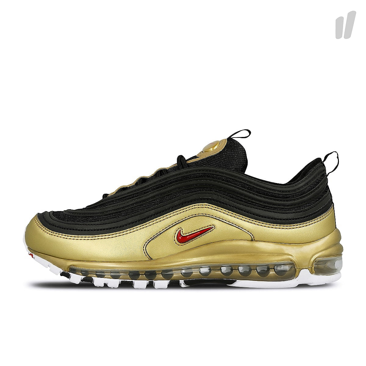 Nike air max 97 qs Black / Varsity Red - Metallic Gold - White Sneakers AT5458 002 | Overkill