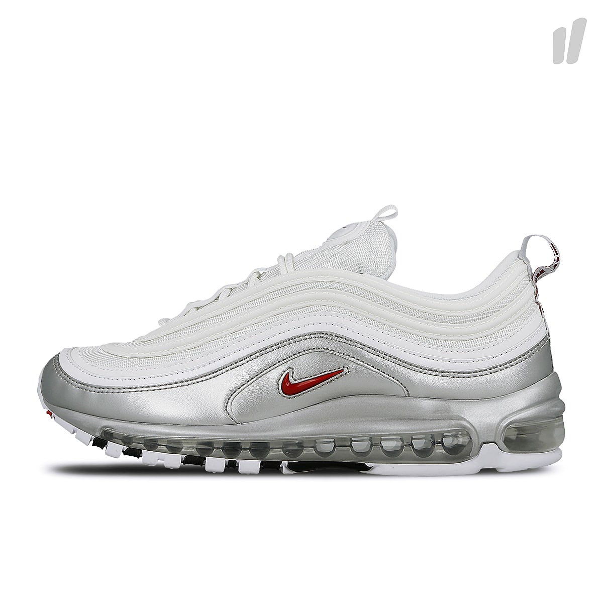 Nike air max 97 qs White / Varsity Red - Metallic Silver - Black Sneakers AT5458 100 | Overkill