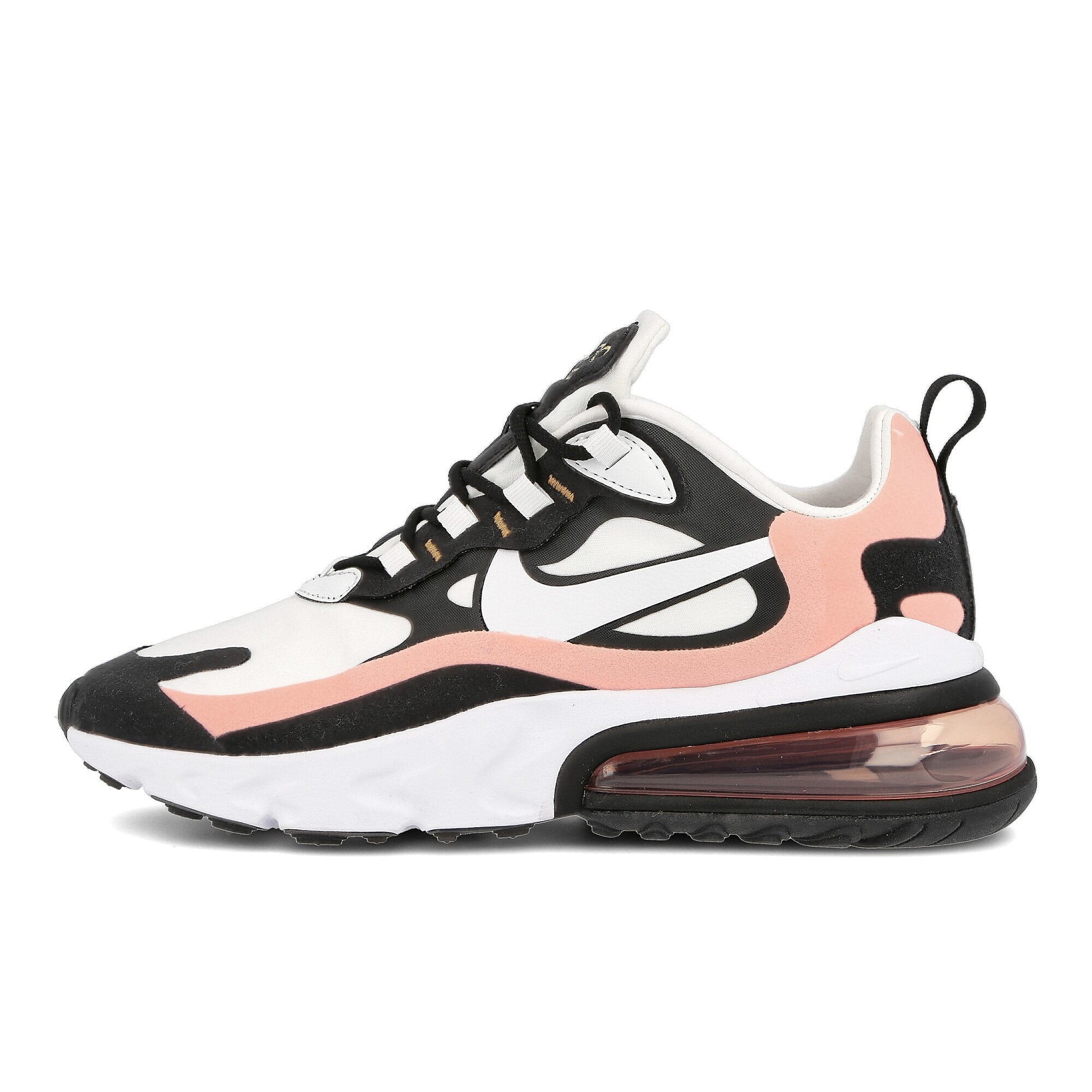 Nike wmns air max 270 react Black-White - Bleached Coral - Metallic Gold Sneakers AT6174 005 | Overkill