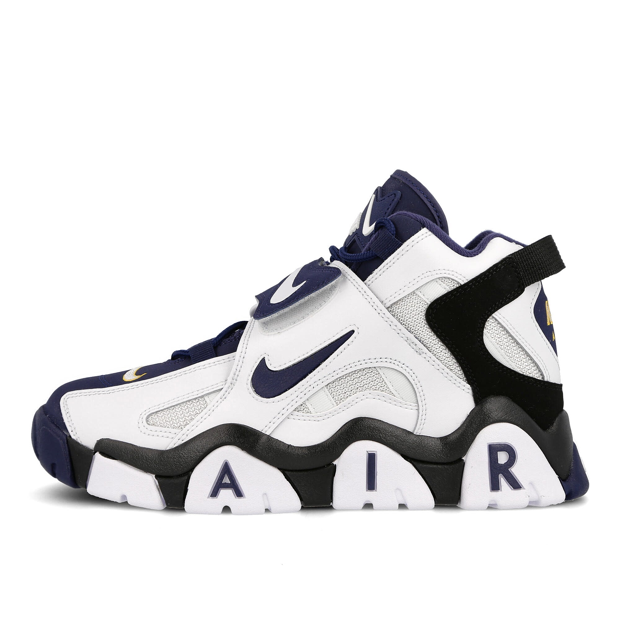 Nike air barrage mid White-Midnight Navy - Black - Laser Orange High Top Sneakers AT7847 101 | Overkill