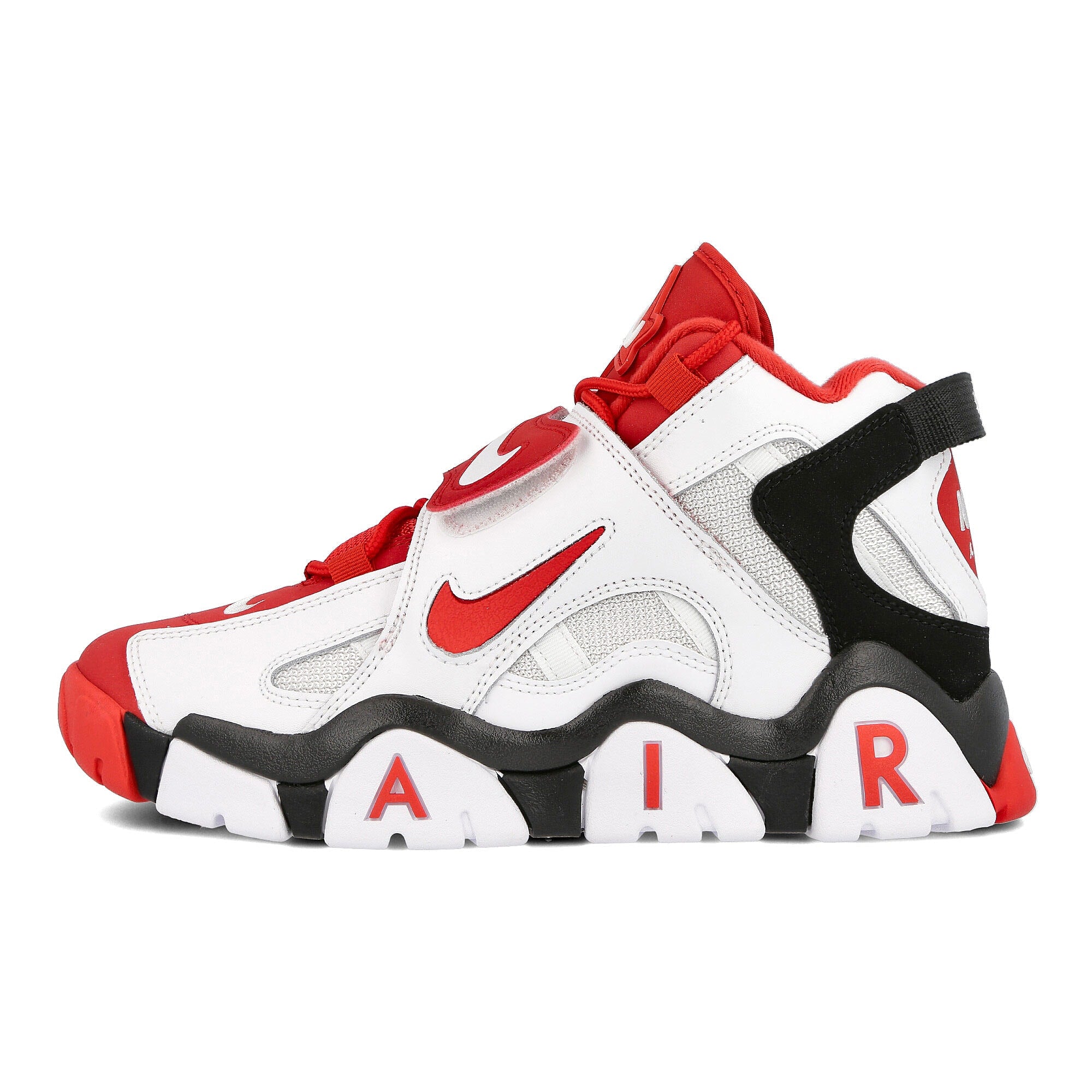 Nike air barrage mid White-University Red - Black High Top Sneakers AT7847 102 | Overkill