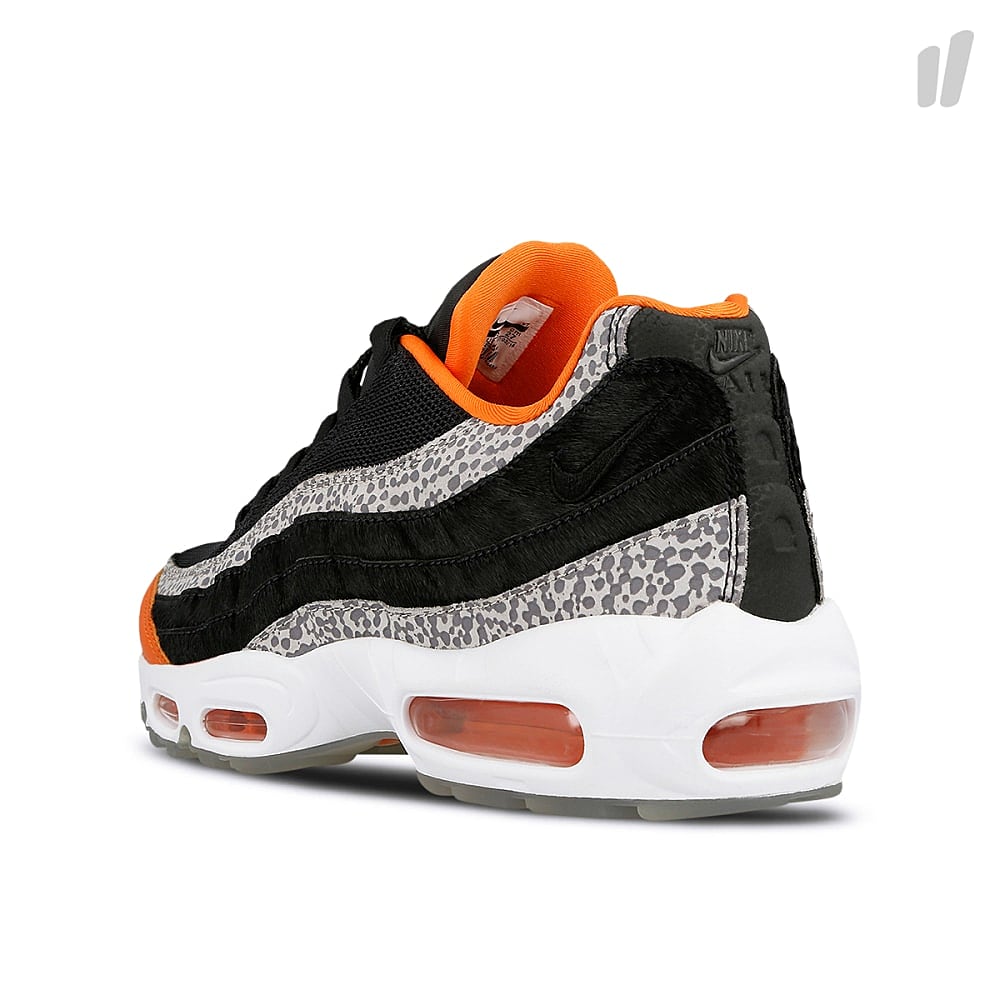 Nike air max 95 Black-Black - Granite - Safety Orange Low Top Sneakers Material | Overkill