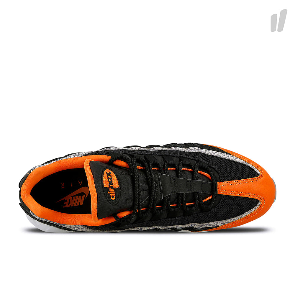 Nike air max 95 Black-Black - Granite - Safety Orange Low Top Sneakers Detailfoto | Overkill
