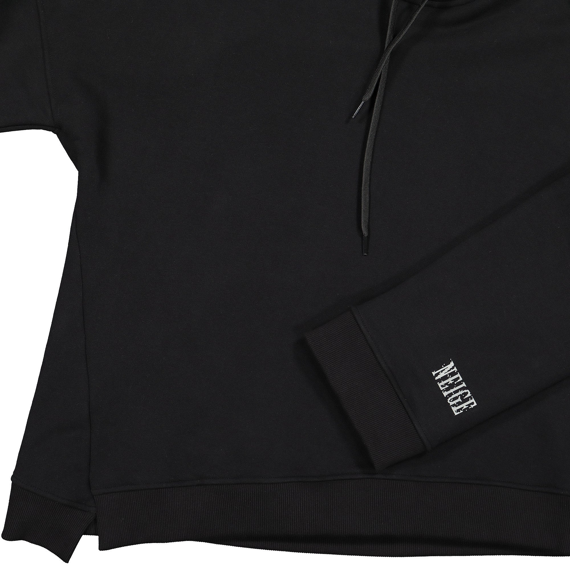 Neige asymmetric hoodie Black Hoodies Close-up | Overkill