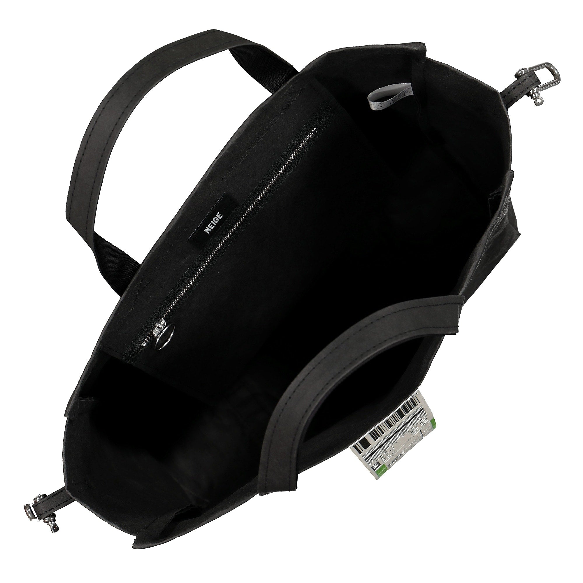 Neige id tag paper bag Black Shoulder & Cross Body Bags Close-up | Overkill