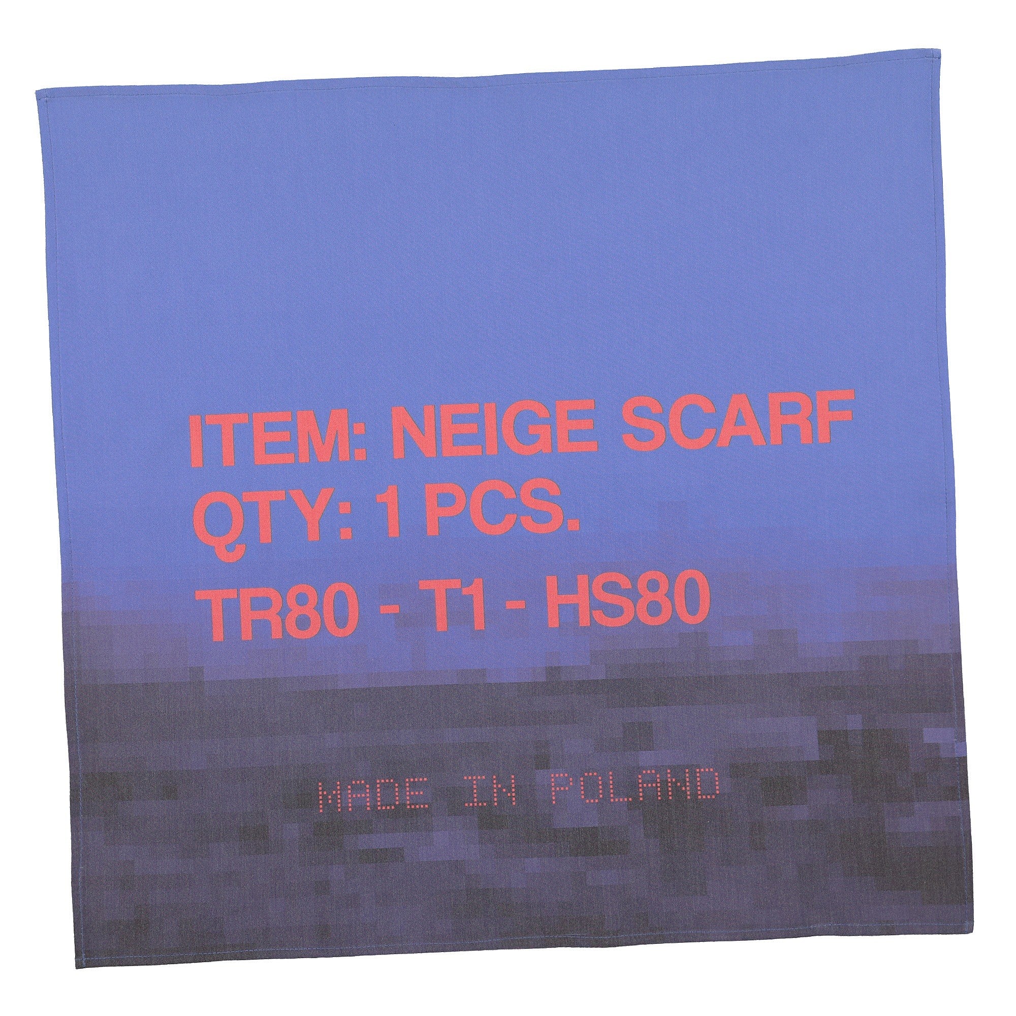 Neige landscape scarf Blue / Red Scarves AW1945 | Overkill