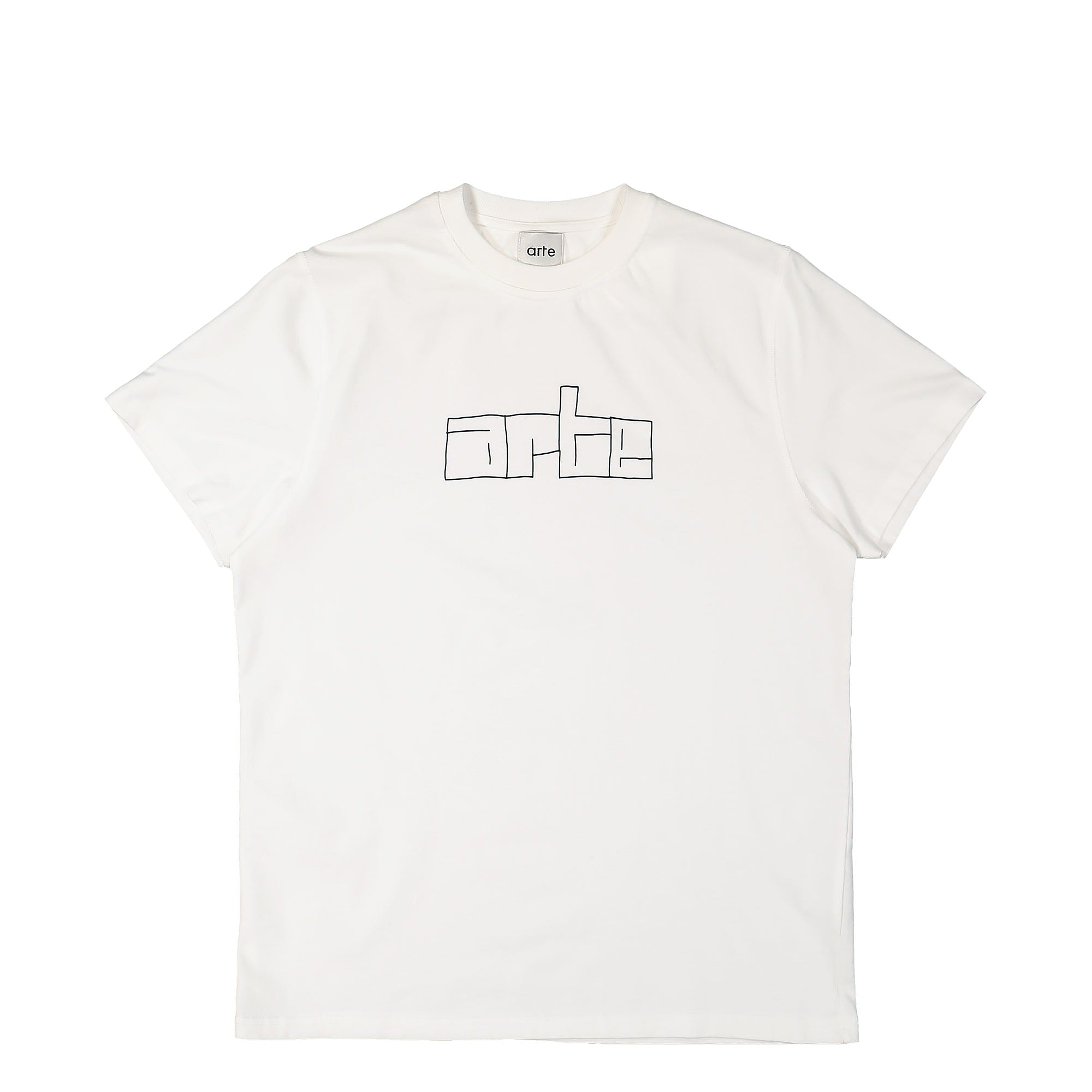 Arte Antwerp Turner Block Logo T-Shirt White T-Shirts AW22-139T | Overkill