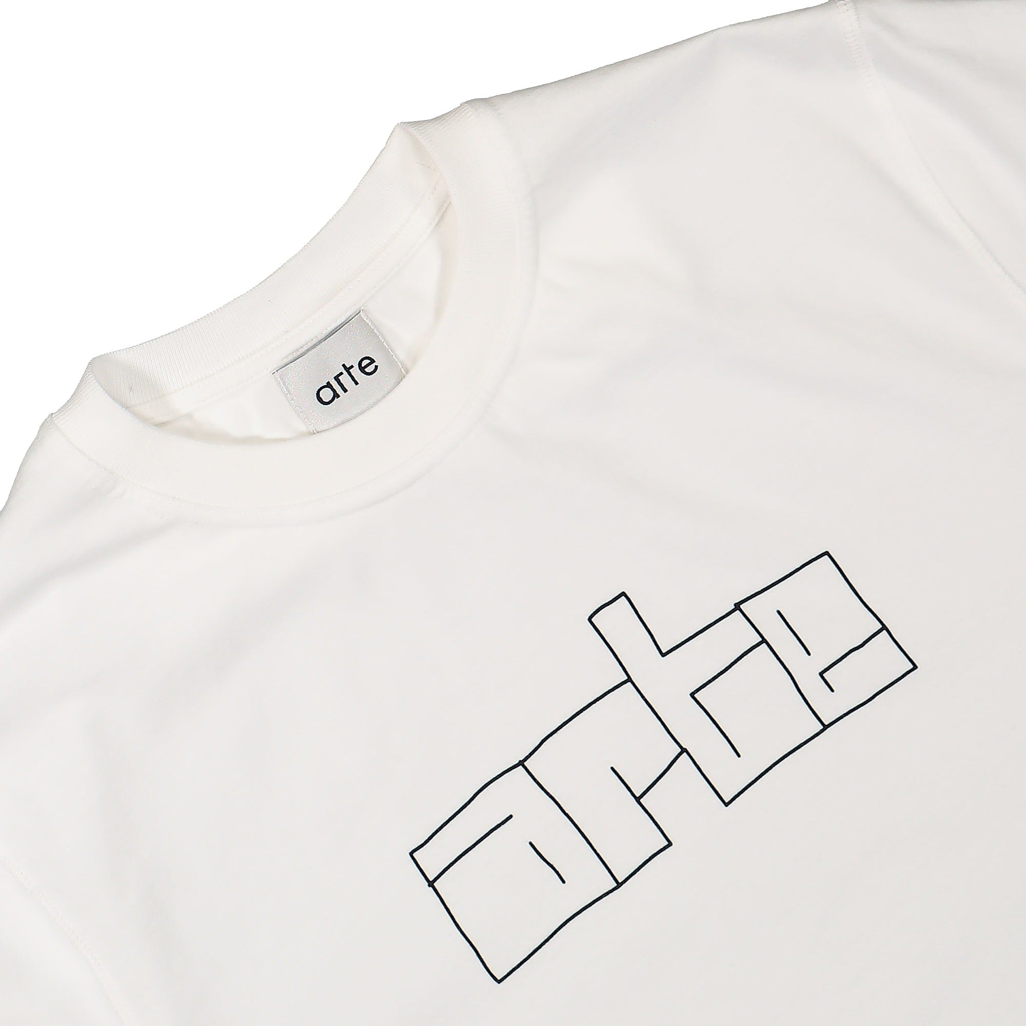 Arte Antwerp Turner Block Logo T-Shirt White T-Shirts Close-up | Overkill