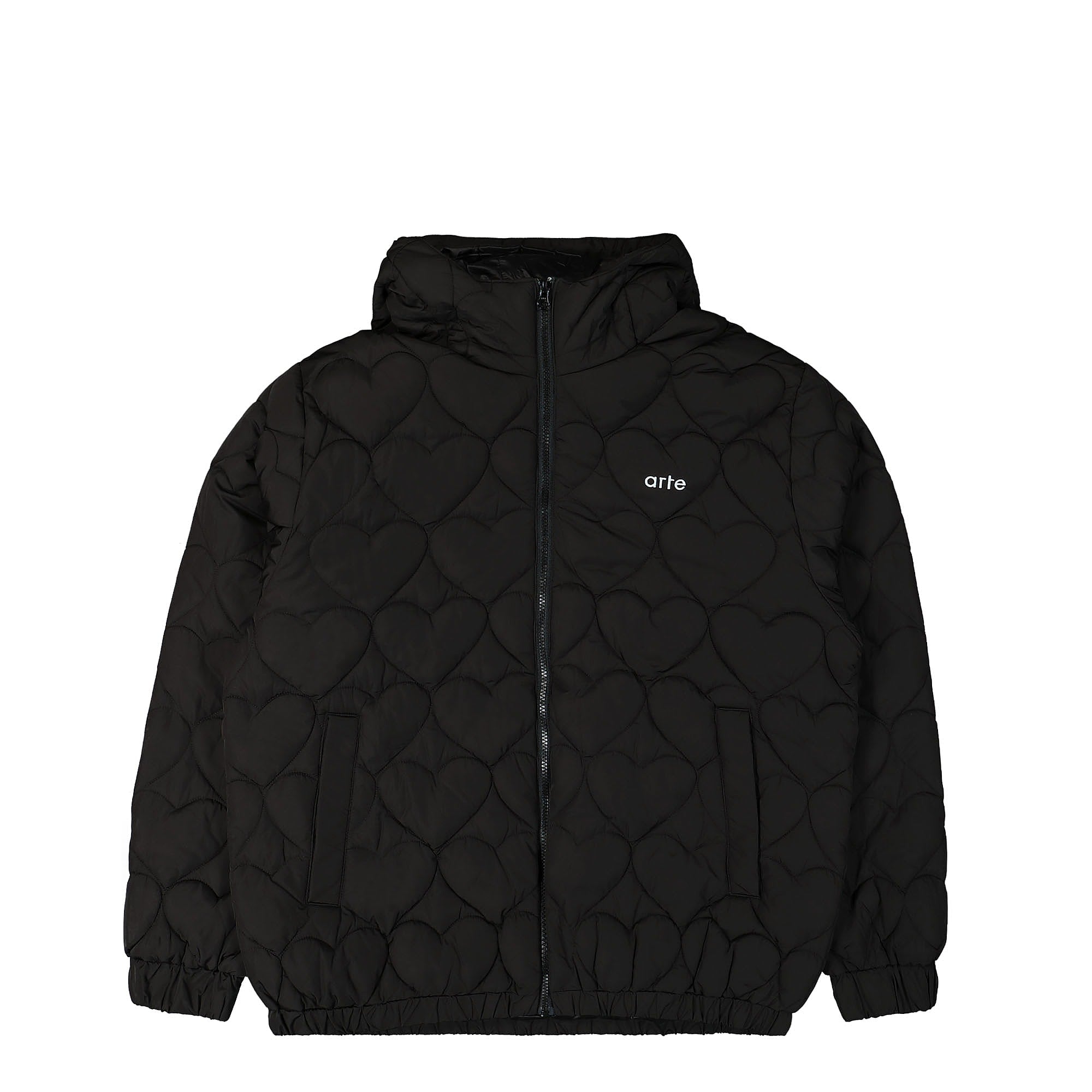 Arte Antwerp Joey Heart Puffer Jacket Black Puffer Jackets AW22-216J | Overkill