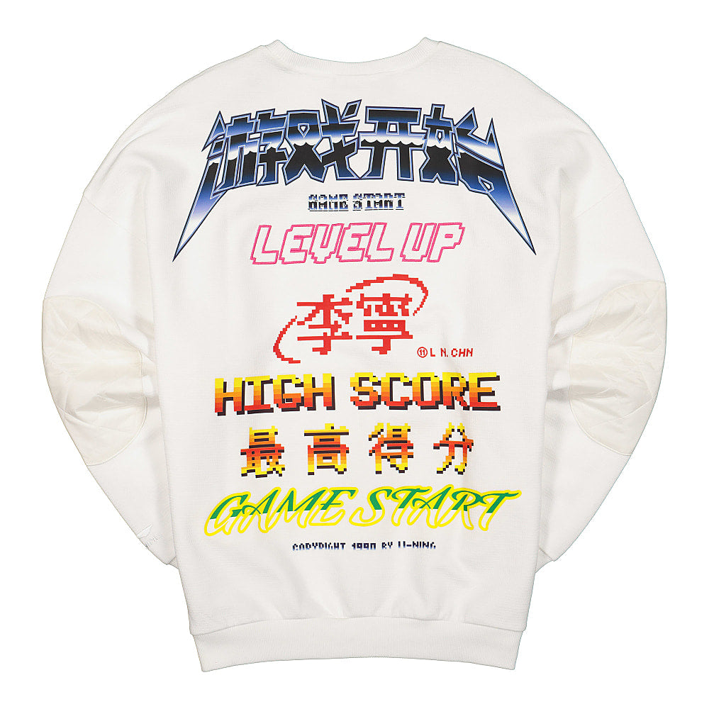 Li-Ning PO Knit Crew White Sweatshirts Material | Overkill