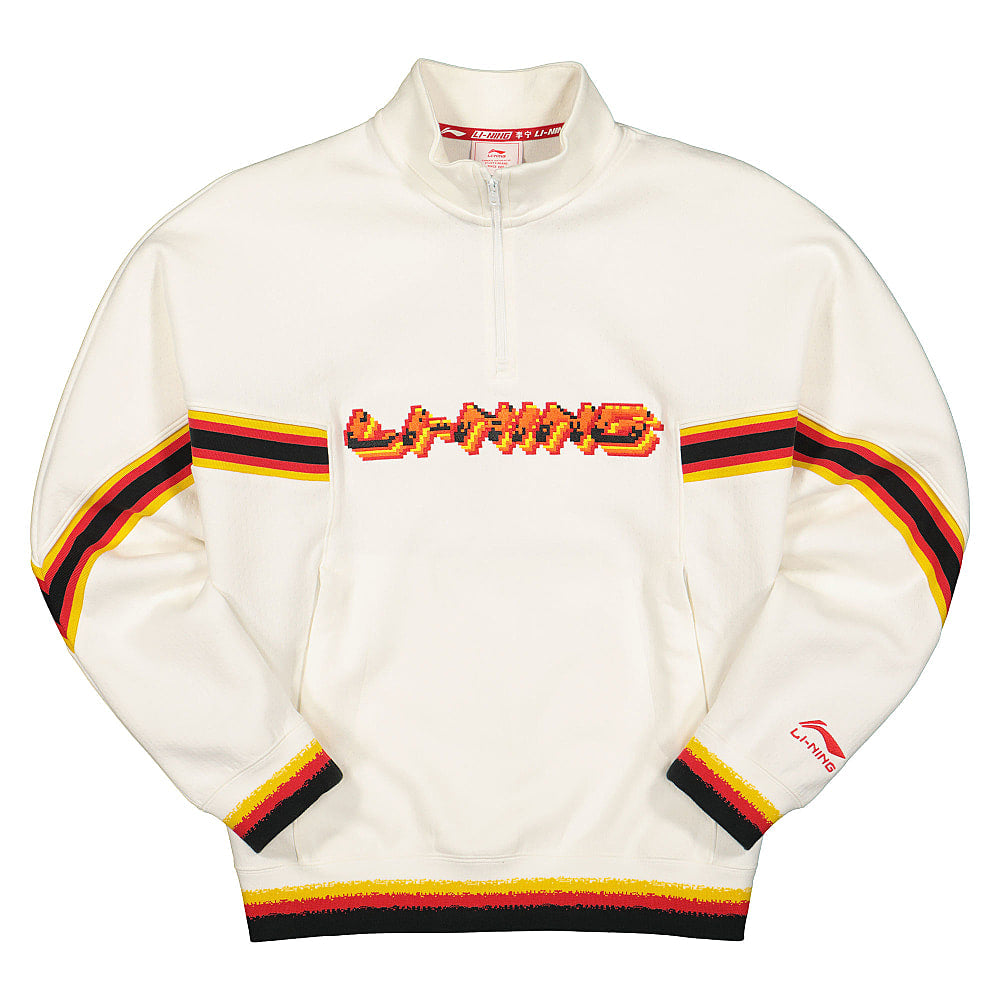 Li-Ning PO Knit Crew White Sweatshirts AWDQ859-1K | Overkill