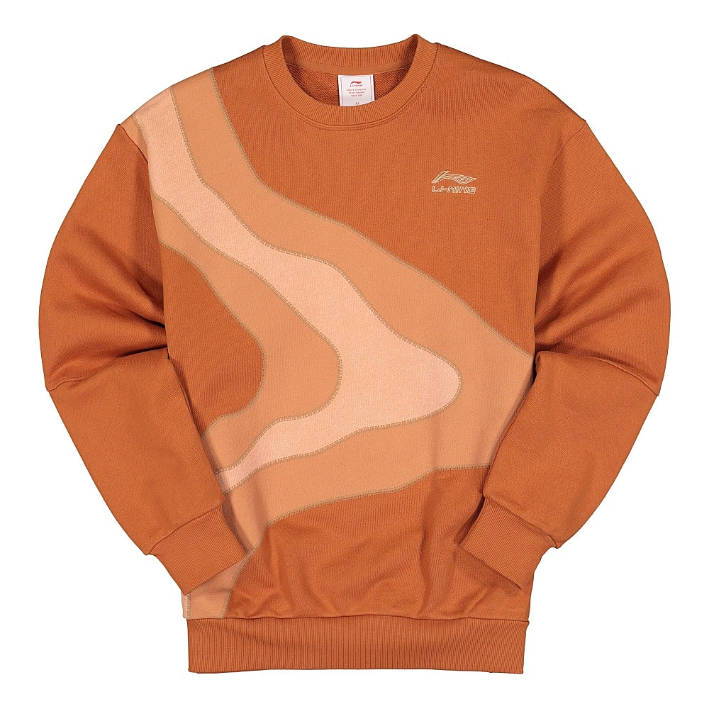 Li-Ning Knit Crew Amber Brown Sweatshirts AWDR165-1K | Overkill