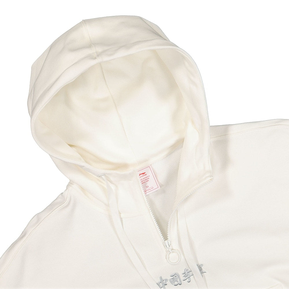 Li-Ning Knit Hoodie White Hoodies Close-up | Overkill