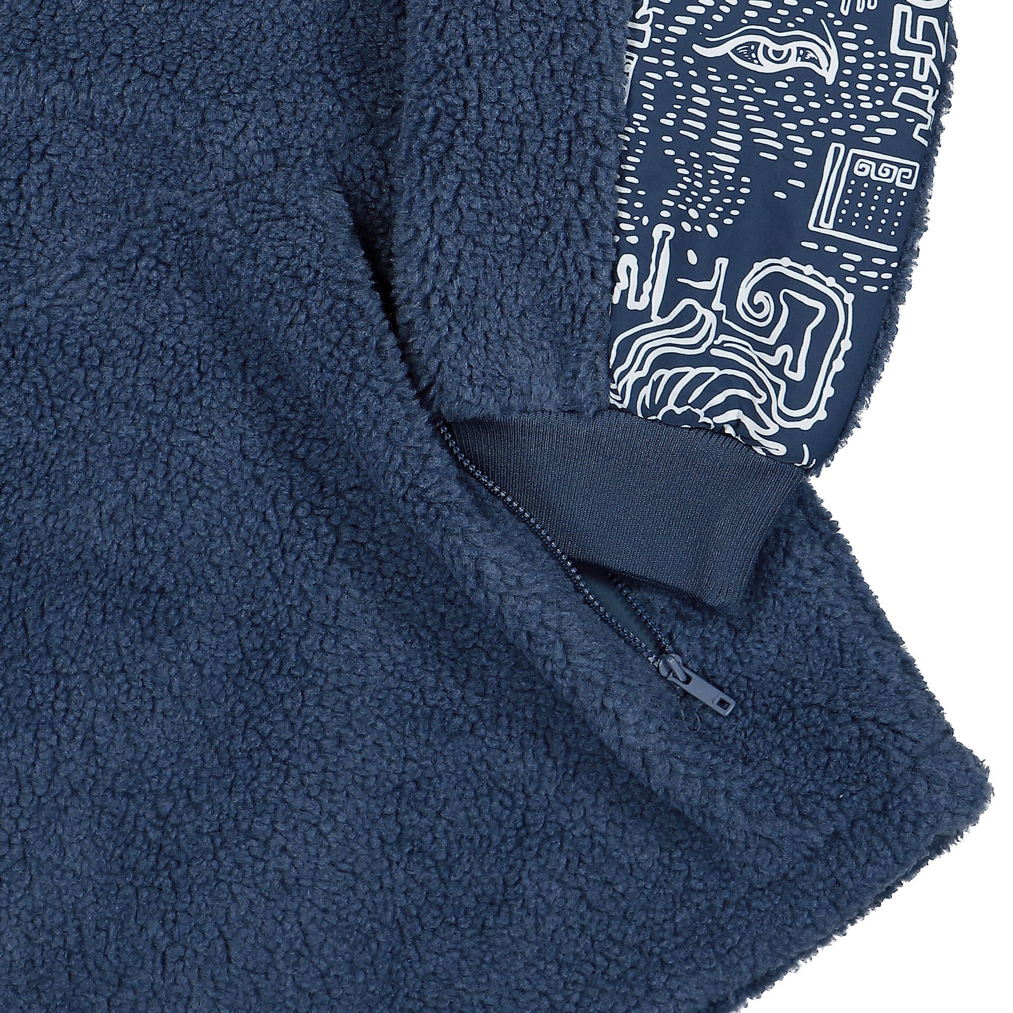 Li-Ning Quarter Fleece Sweat Blue Sweatshirts Detailfoto | Overkill