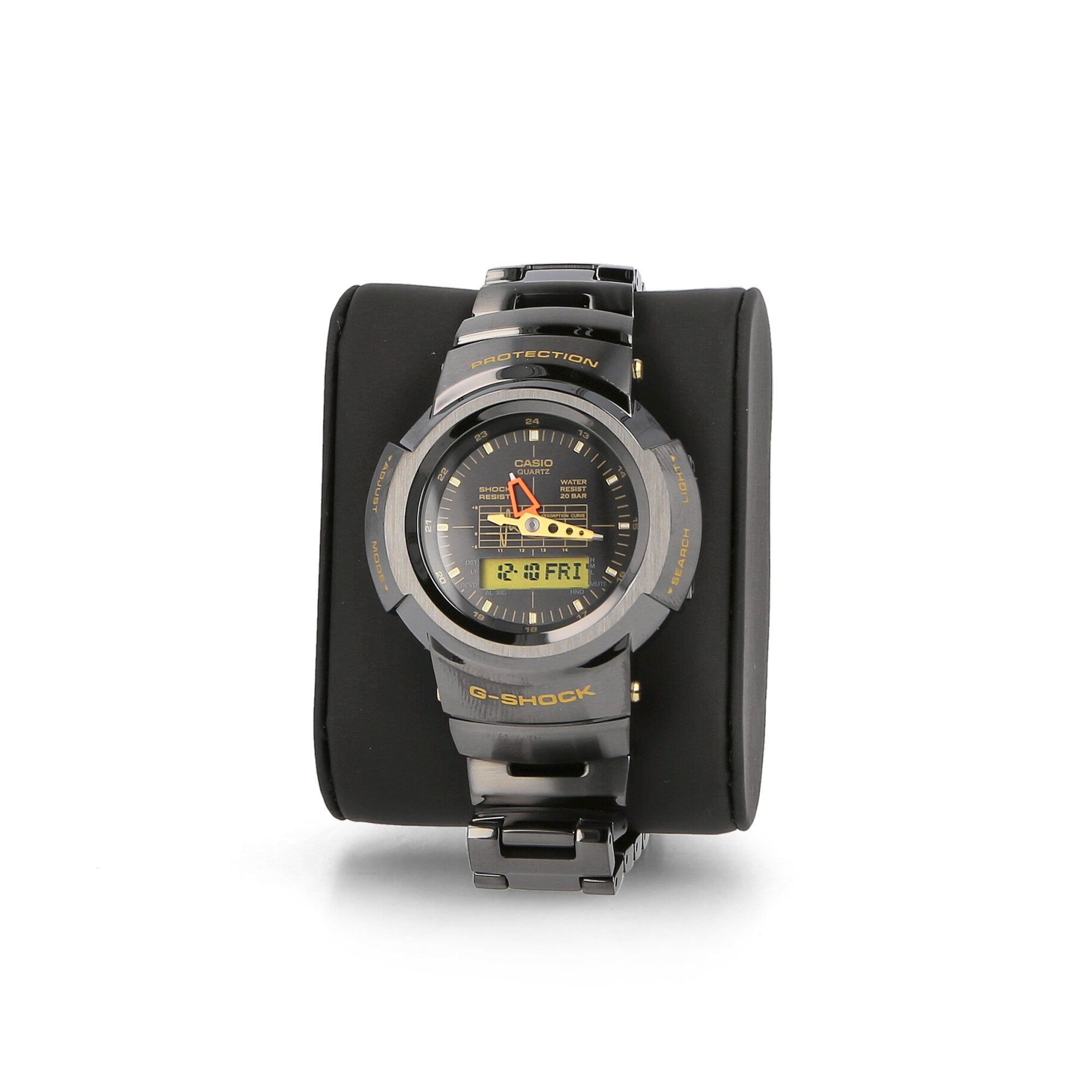 Casio G-Shock Porter-Yoshida & Co. x Casio G-Shock AWM-500GC-1AJR Black Watches Close-up | Overkill