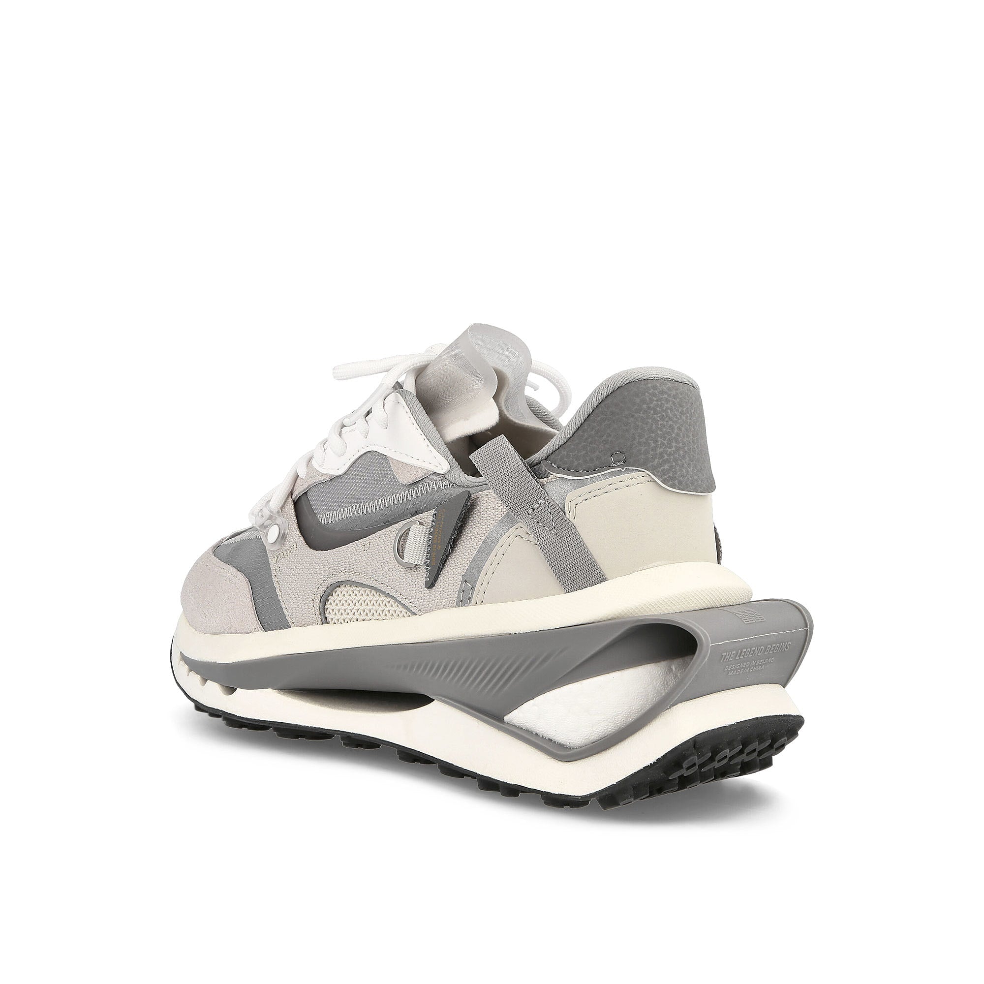 Li-Ning Cosmos Premium Antarctic Grey Sneakers Material | Overkill