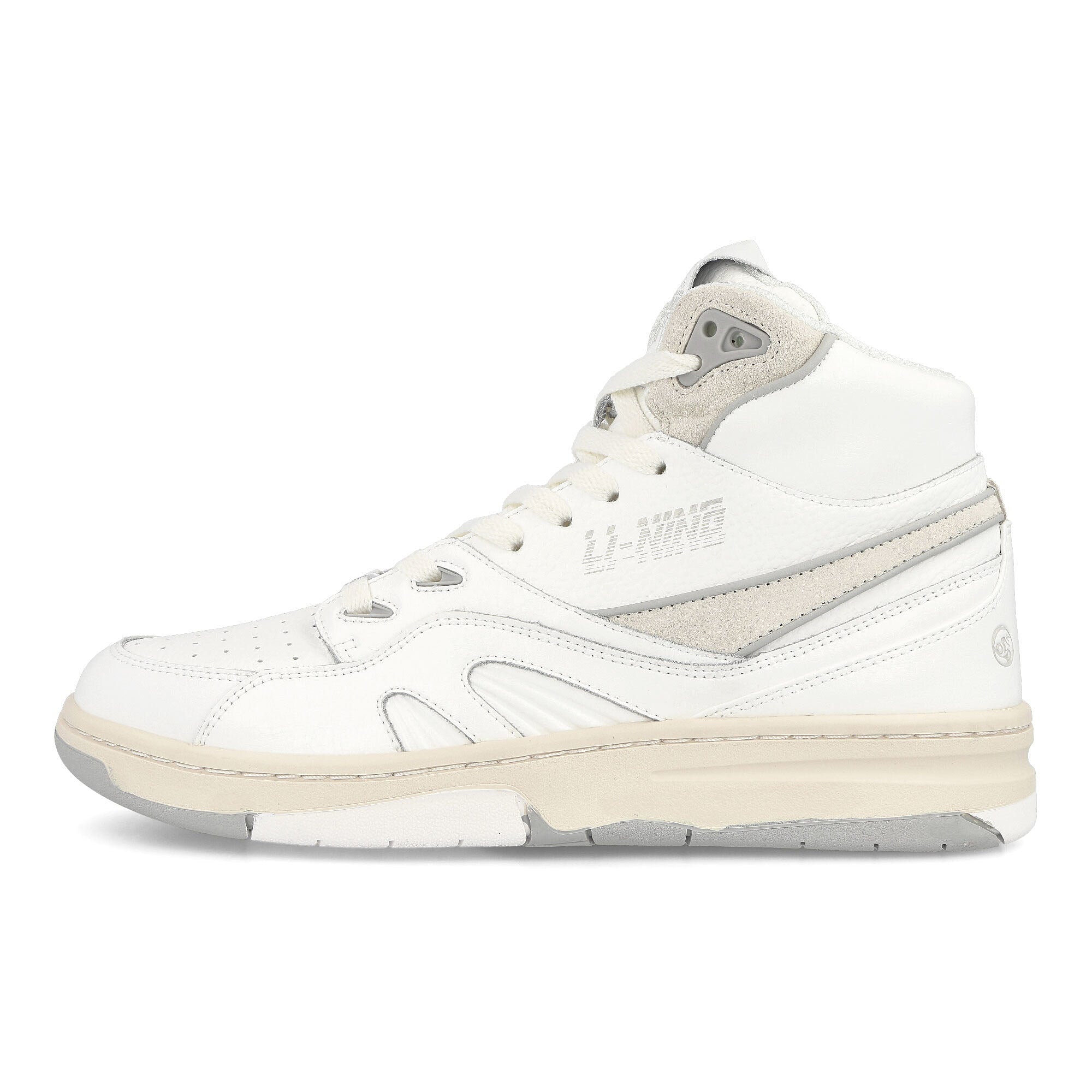 Li-Ning 937 Deluxe Hi Bright White High Top Sneakers AZGS043-1K | Overkill