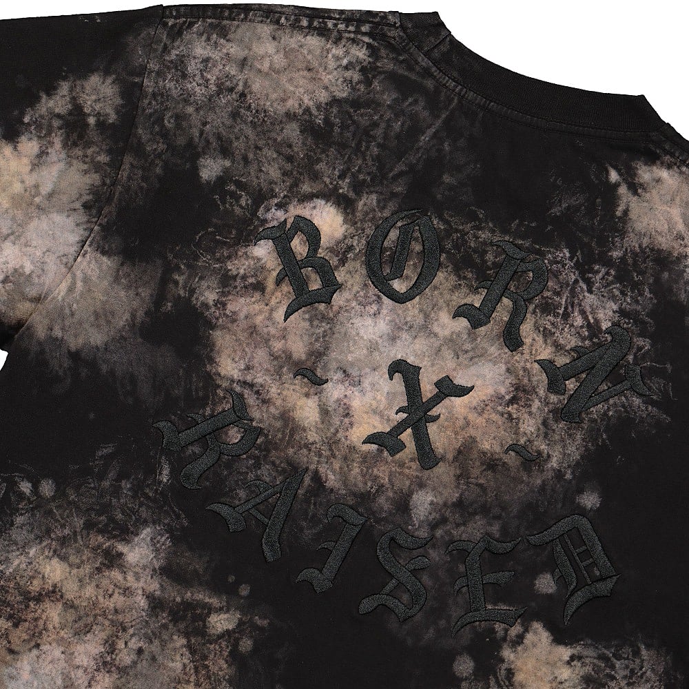 Born X Raised Embroidered Rocker Tee Black T-Shirts Detailfoto | Overkill