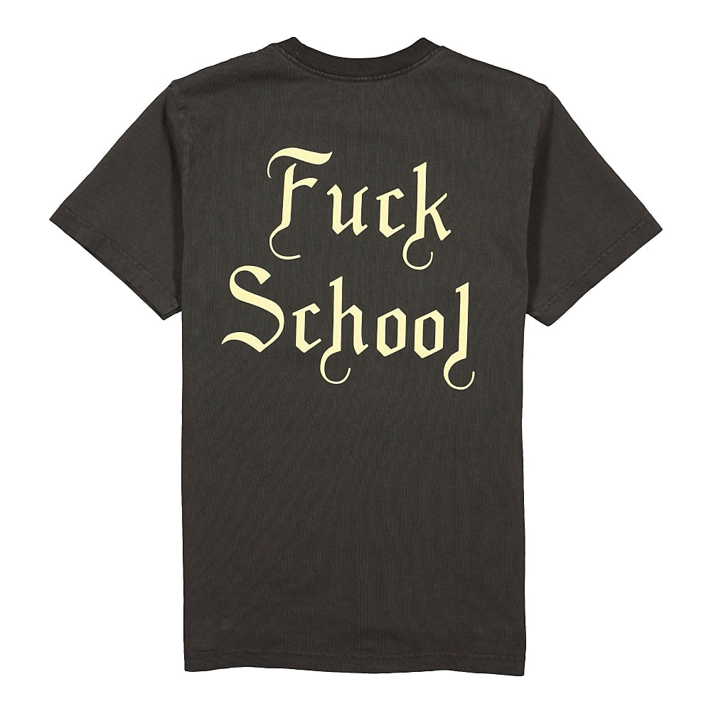 Born X Raised Fuck School Tee Black T-Shirts Material | Overkill