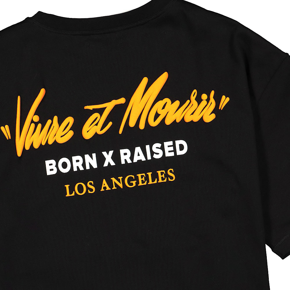 Born X Raised Vivre et Mourir Oversized Tee Black T-Shirts Close-up | Overkill