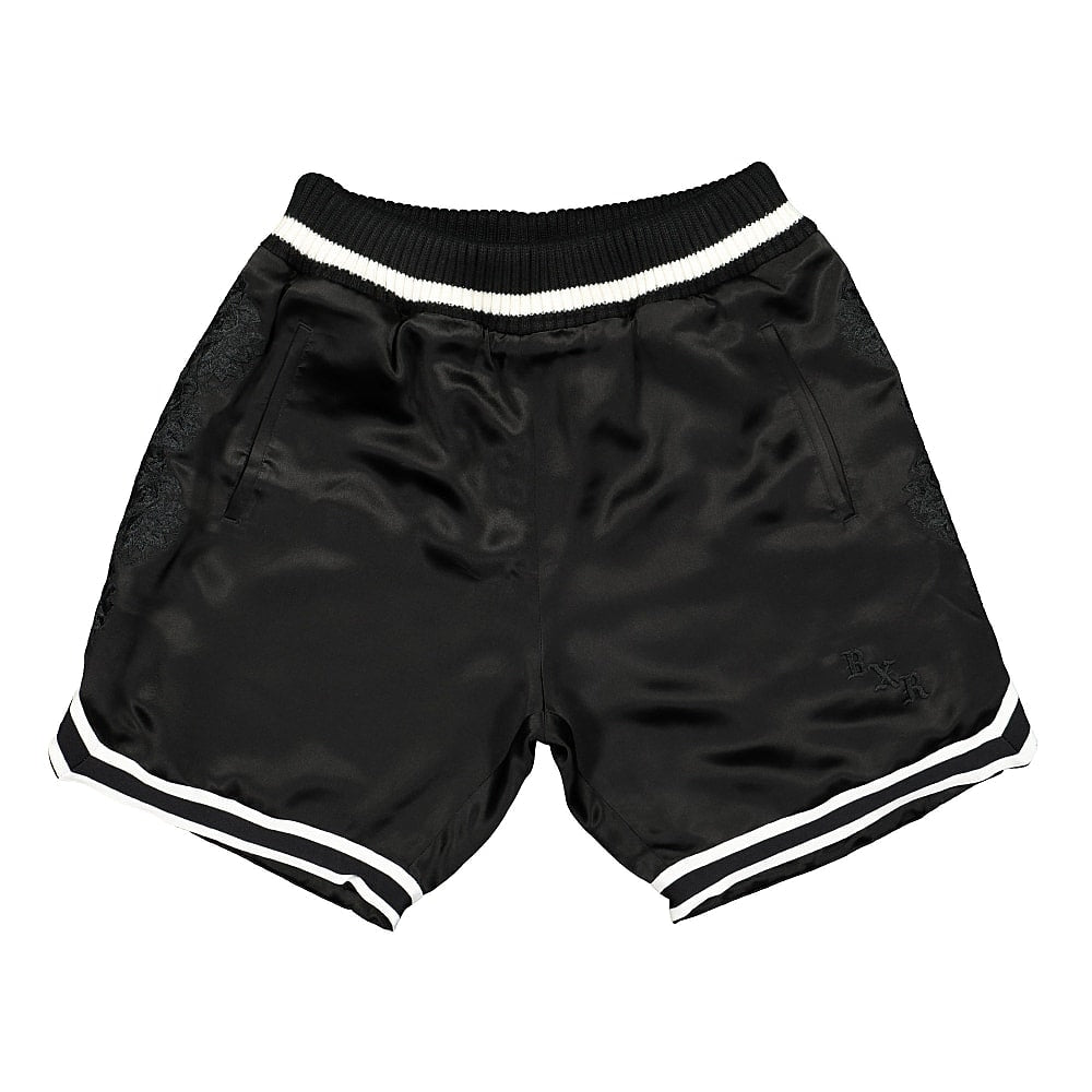 Born X Raised Sateen Basketball Shorts Black Shorts B2021SATN | Overkill