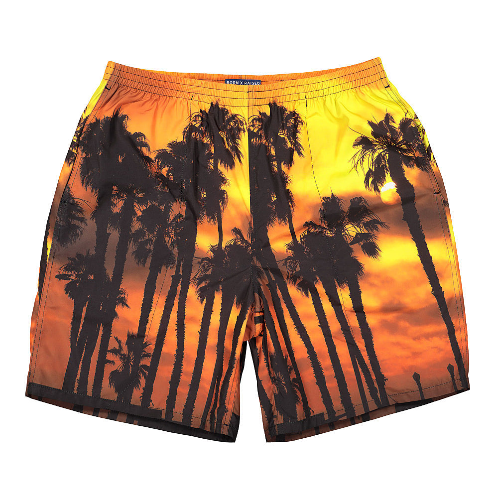 Born X Raised Sunset Swim Trunks Multicolor Swimwear B2023SNST | Overkill
