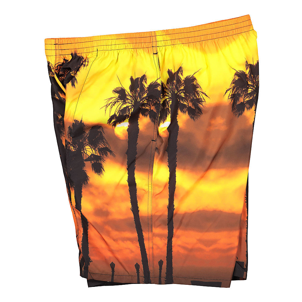 Born X Raised Sunset Swim Trunks Multicolor Swimwear Close-up | Overkill