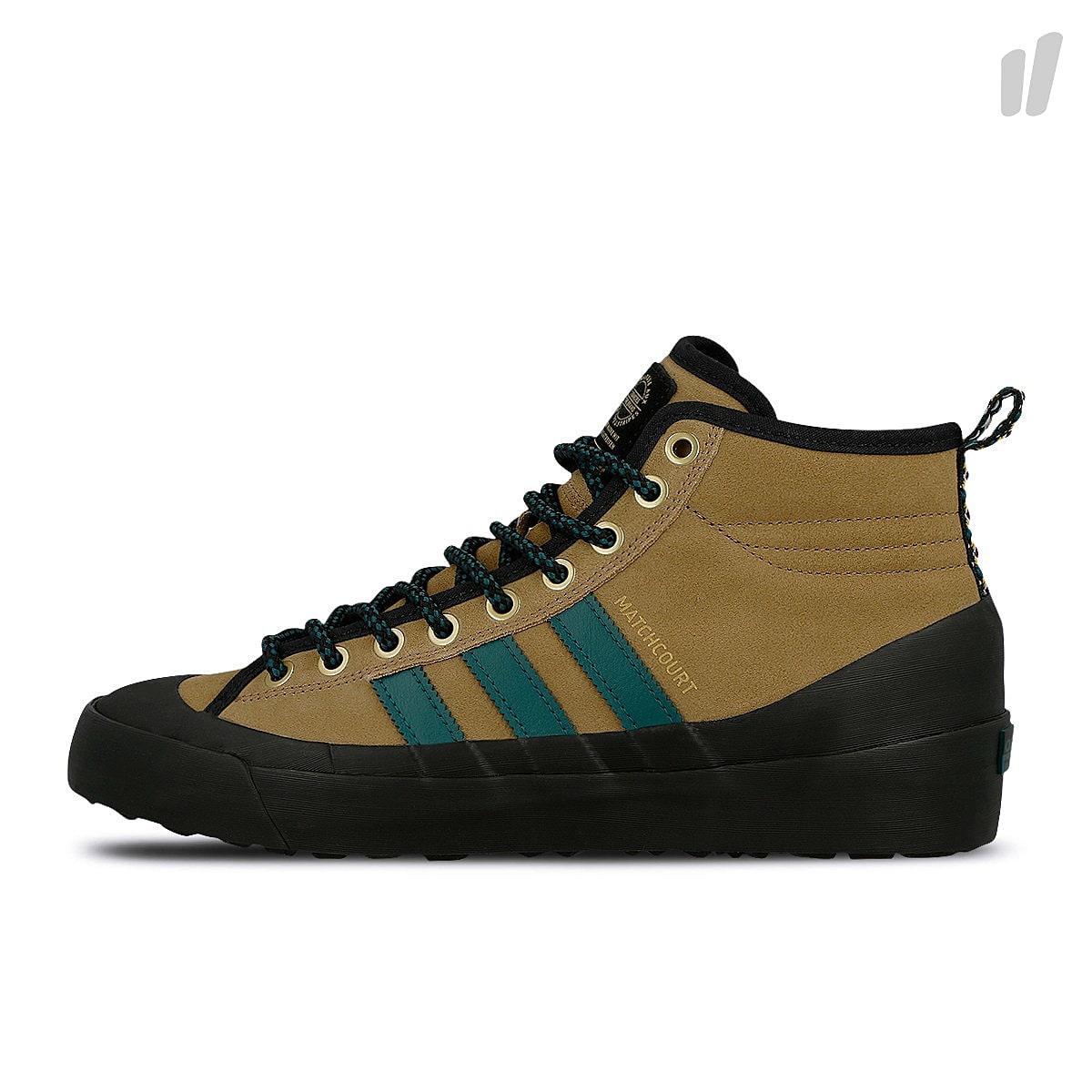 adidas matchcourt high rx3 Raw Desert / Noble Green / Core Black Sneakers B27962 | Overkill
