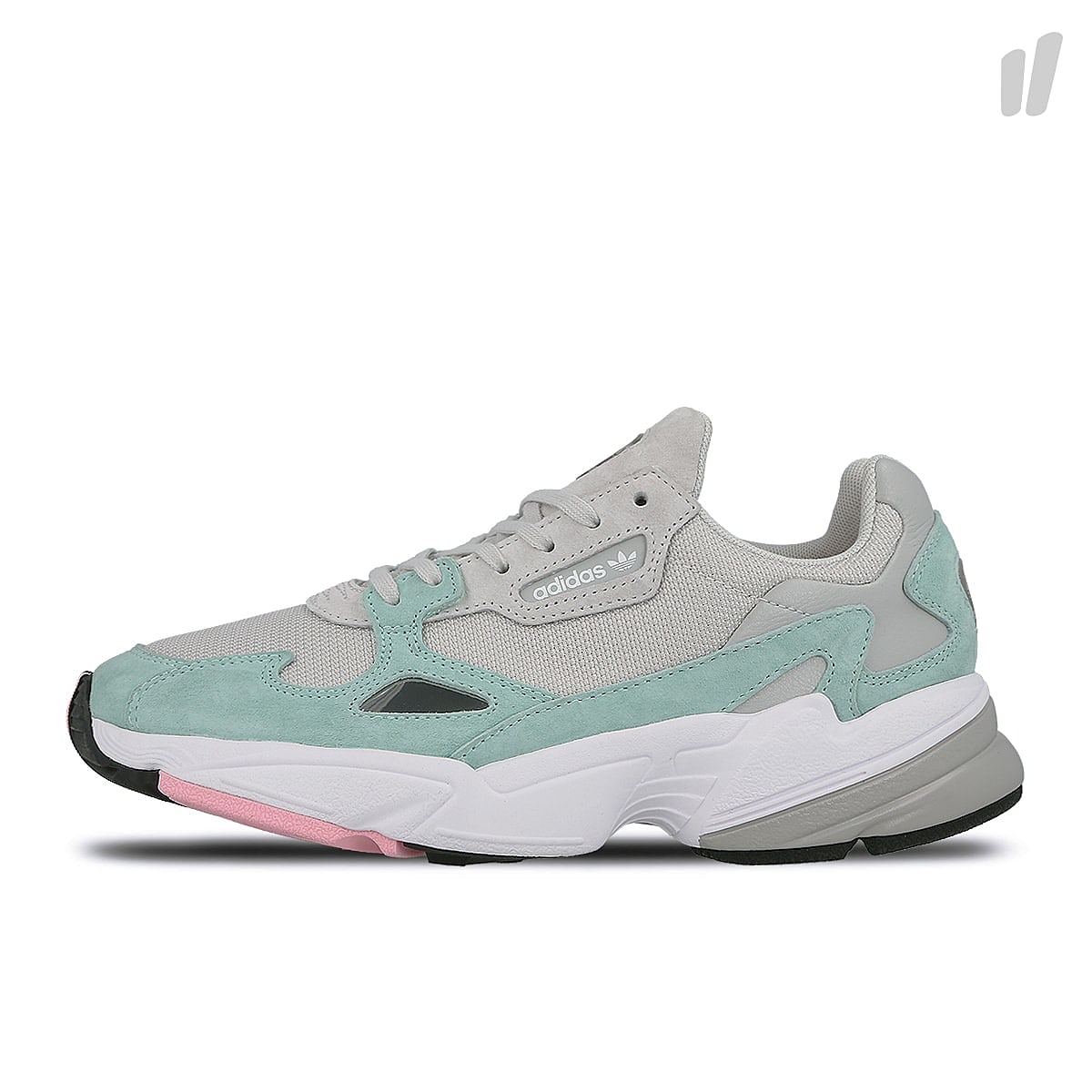 adidas wmns falcon Grey One-Grey One-Easy Green Sneakers B28127 | Overkill