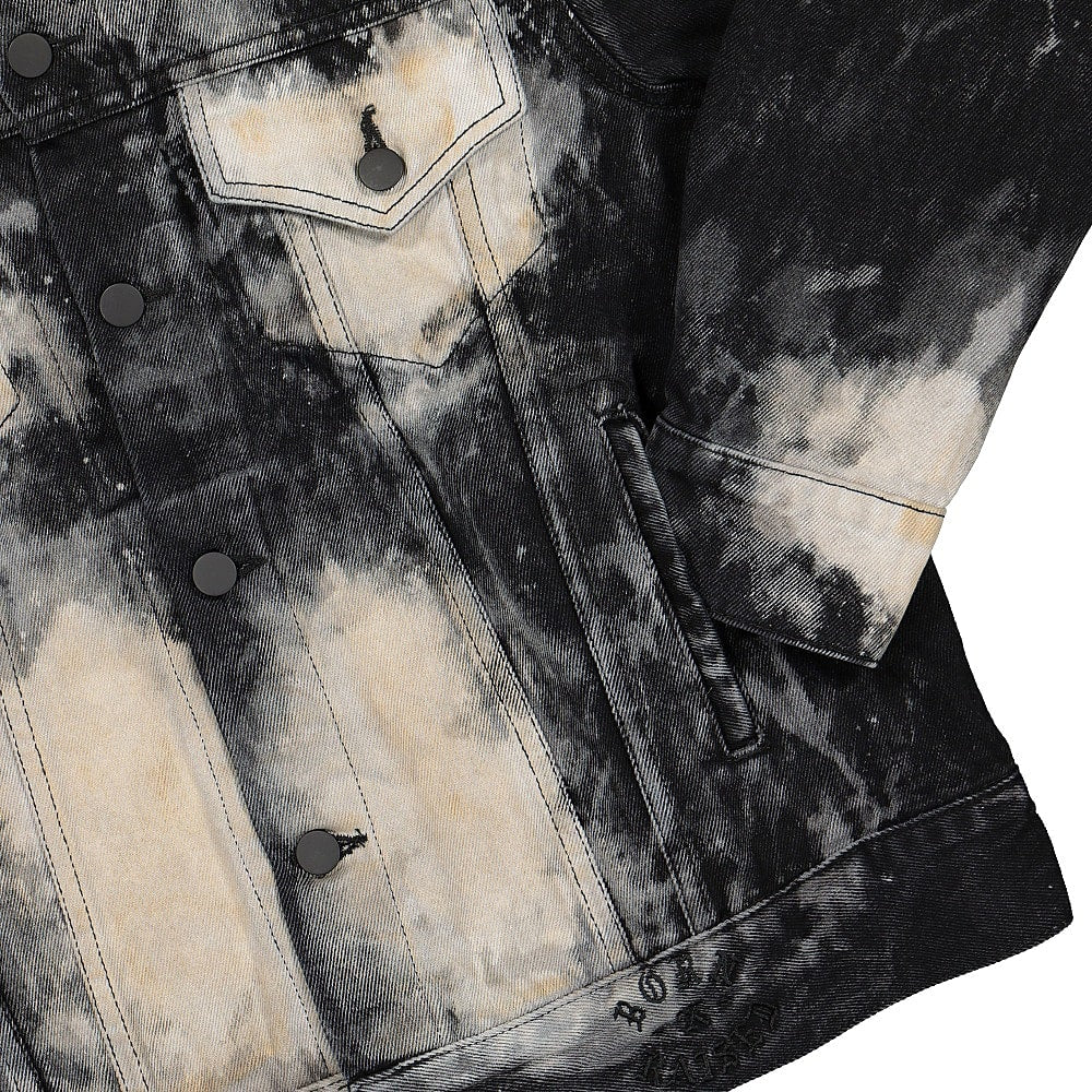 Born X Raised Embroidered Rocker Denim Jacket Black Jackets Detailfoto | Overkill