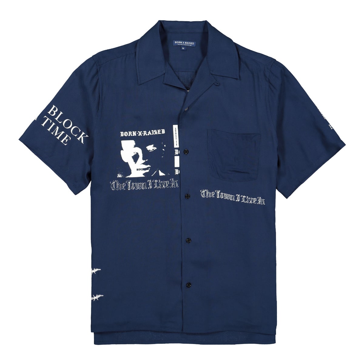 Born X Raised Eugene Shirt Blue Shirts B4008EUGN | Overkill