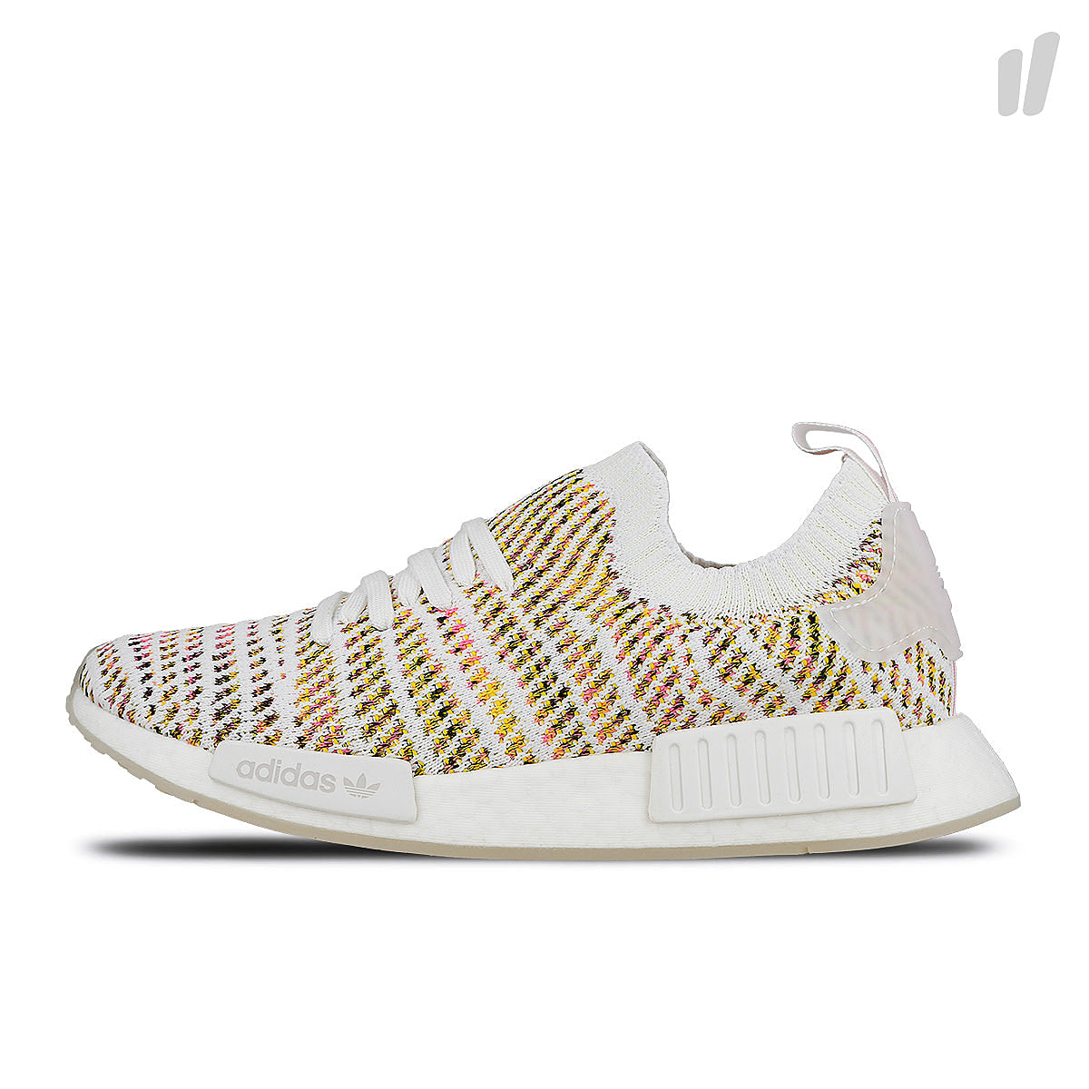 adidas wmns nmd r1 stlt primeknit Footwear White-Semi Solar Yelow-Solar Pink Sweatshirts B43838 | Overkill