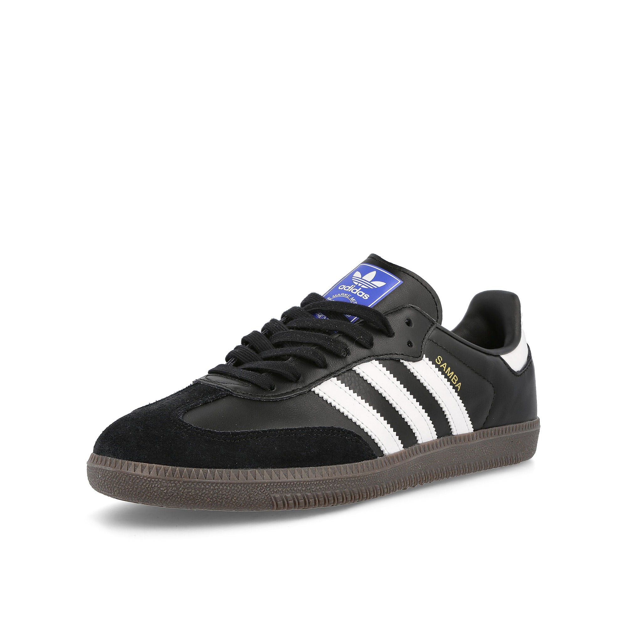 adidas Samba OG Core Black / Footwear White / Gum 5 Low Top Sneakers Close Up | Overkill