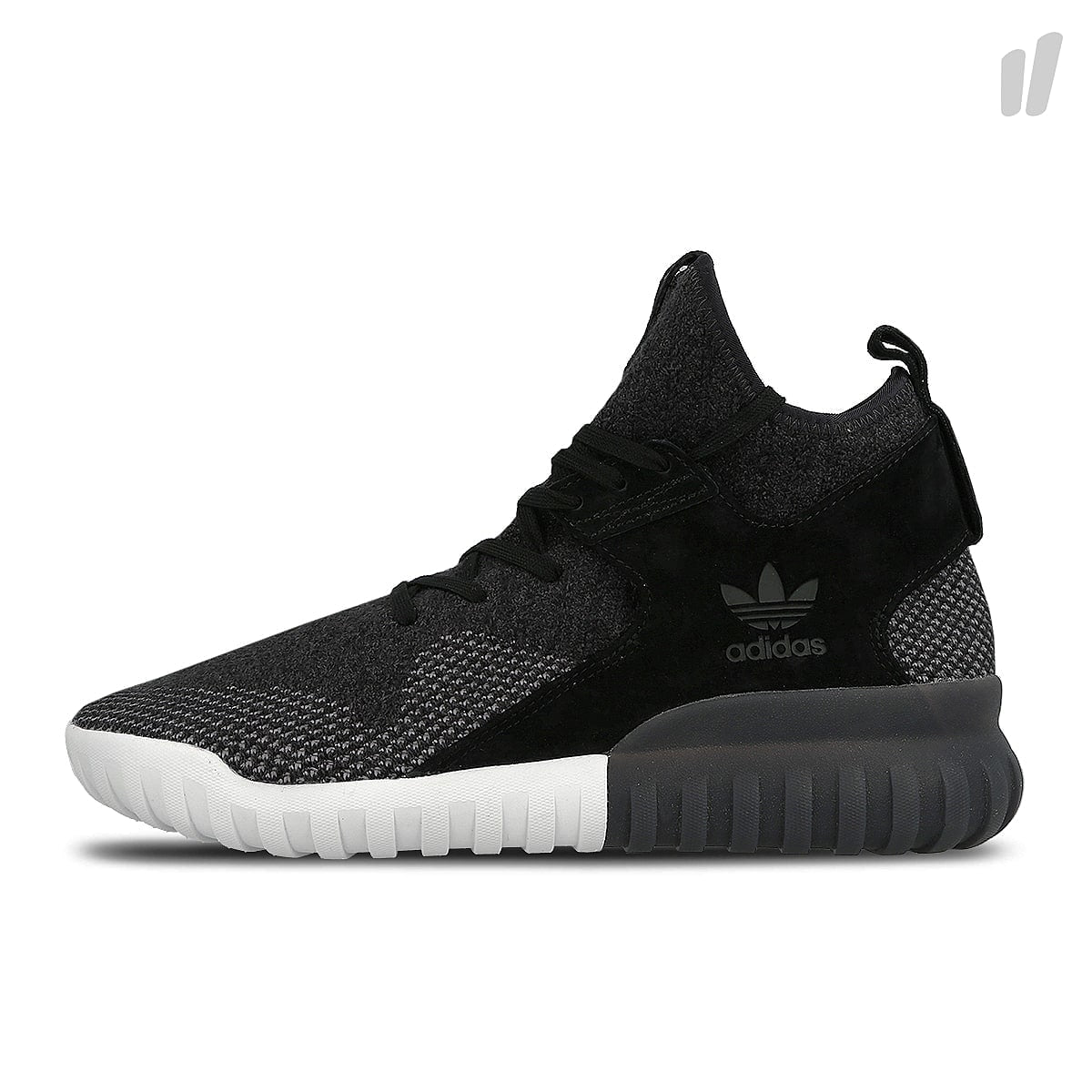 adidas tubular x primeknit Core Black / Dark Grey / Solid Grey Sneakers BB2379 | Overkill