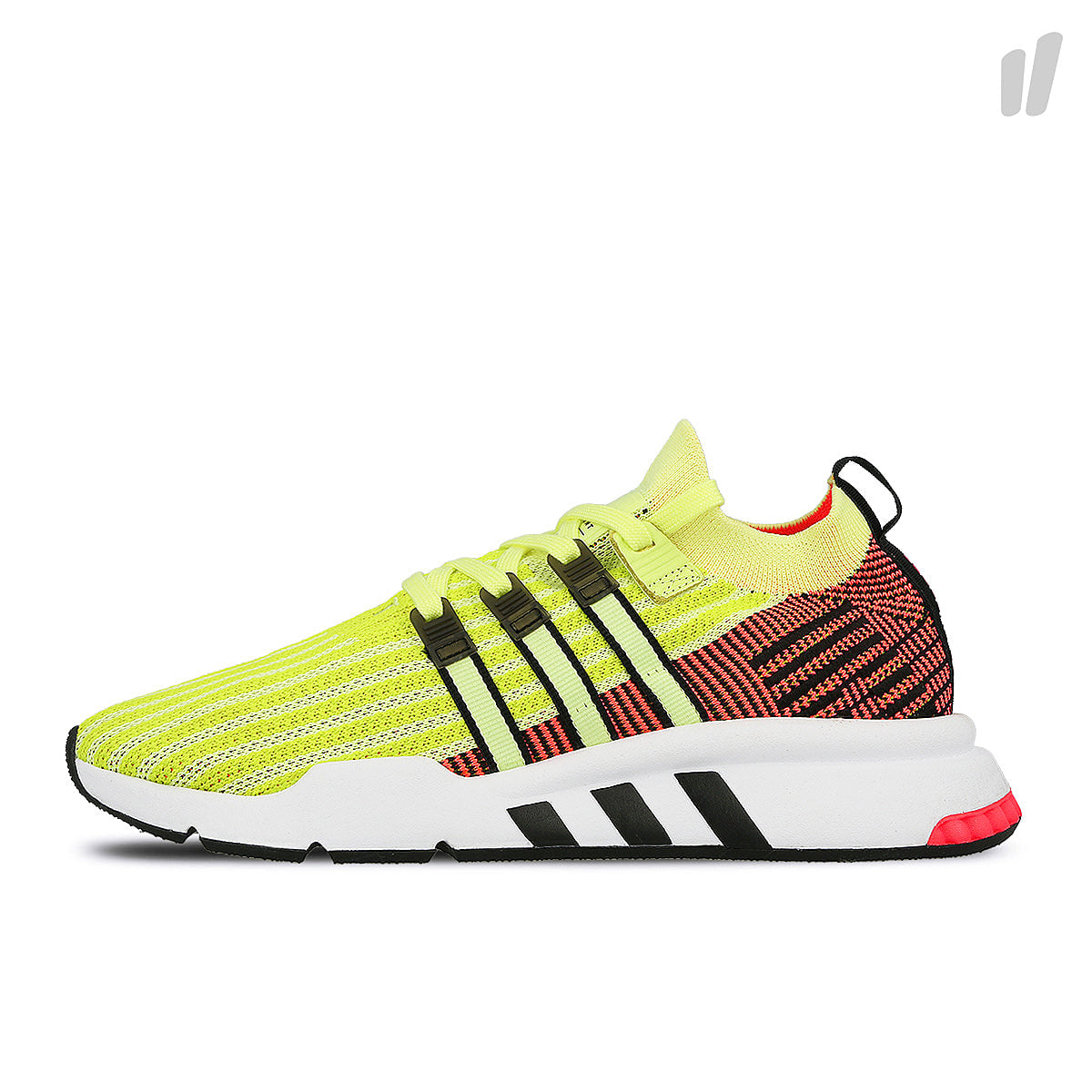 adidas equipment support mid adv primeknit Glow / Core Black / Turbo Sneakers B37436 | Overkill