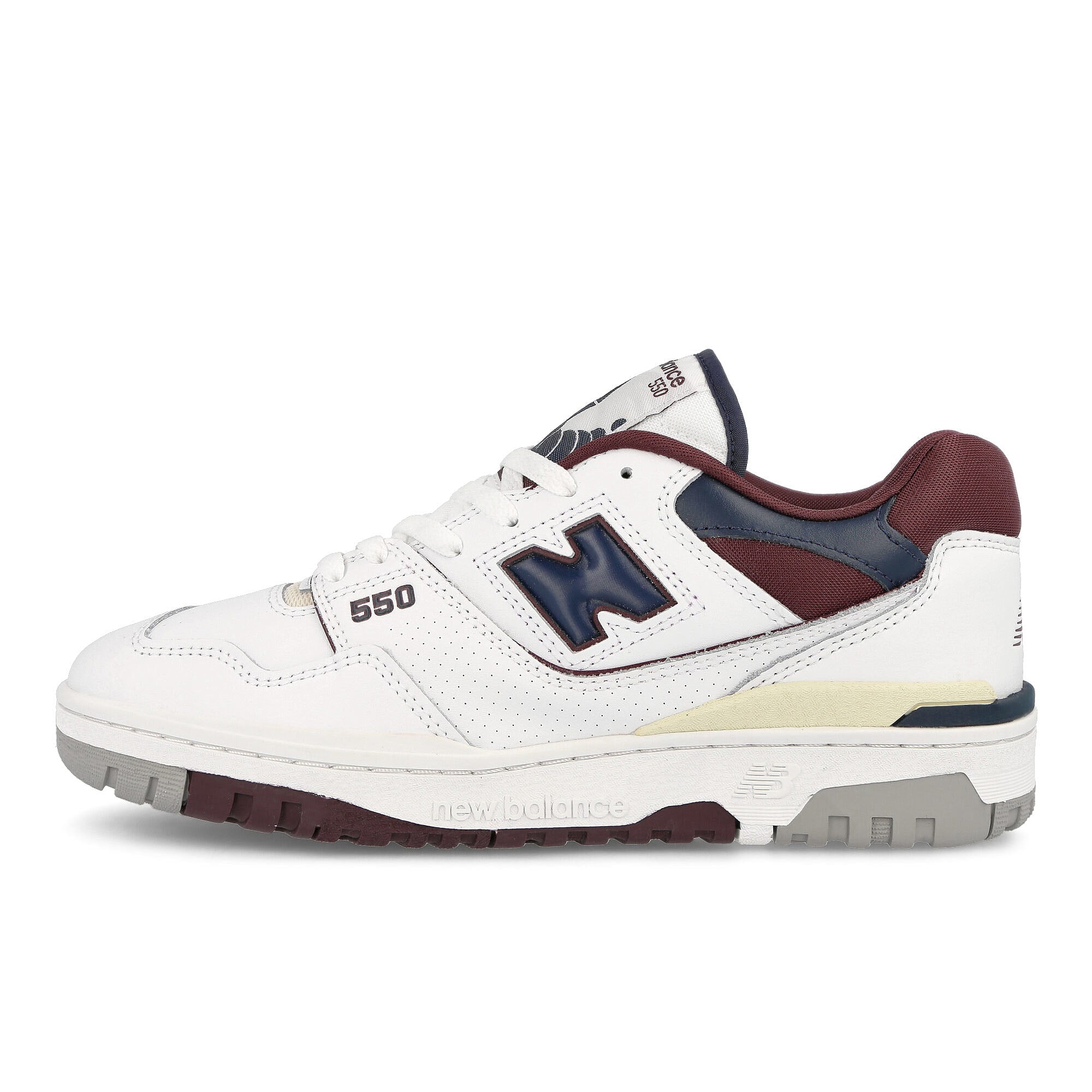 New Balance BB550NCD White-Burgundy Sneakers BB550NCD | Overkill
