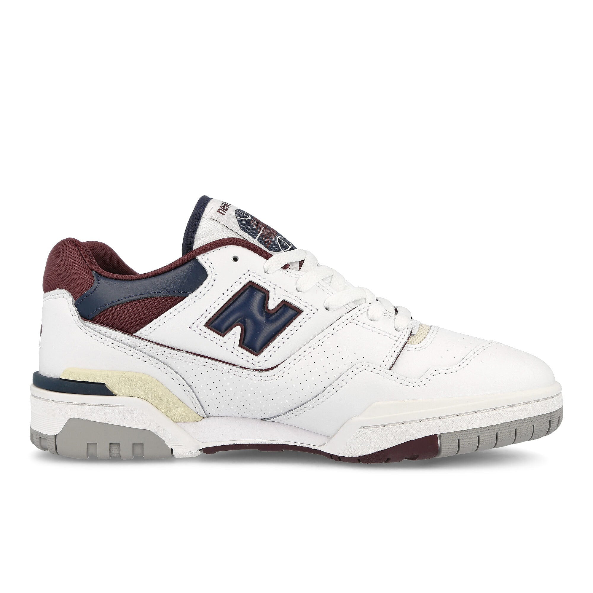 New Balance BB550NCD White-Burgundy Sneakers Silhouette | Overkill