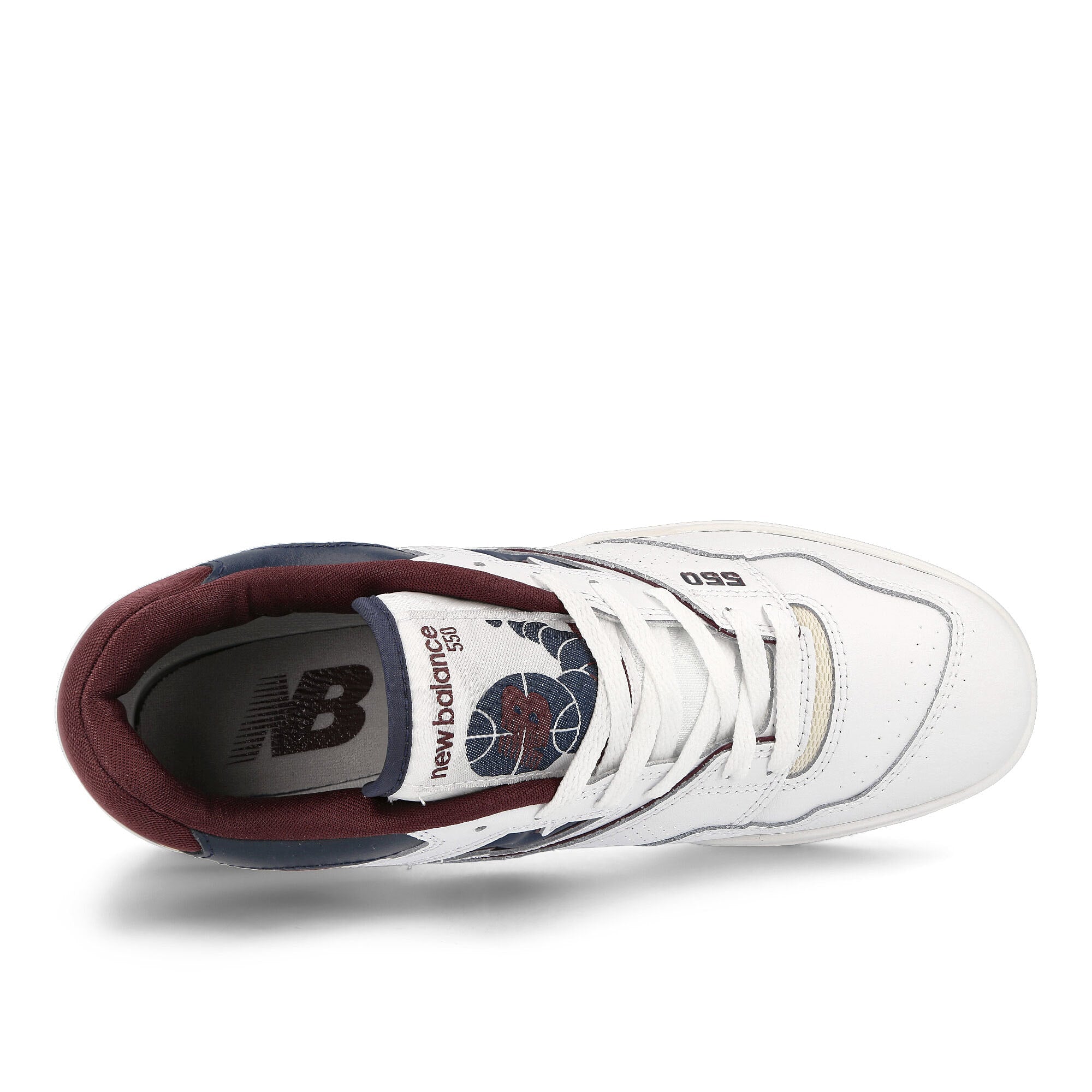 New Balance BB550NCD White-Burgundy Sneakers Detailfoto | Overkill