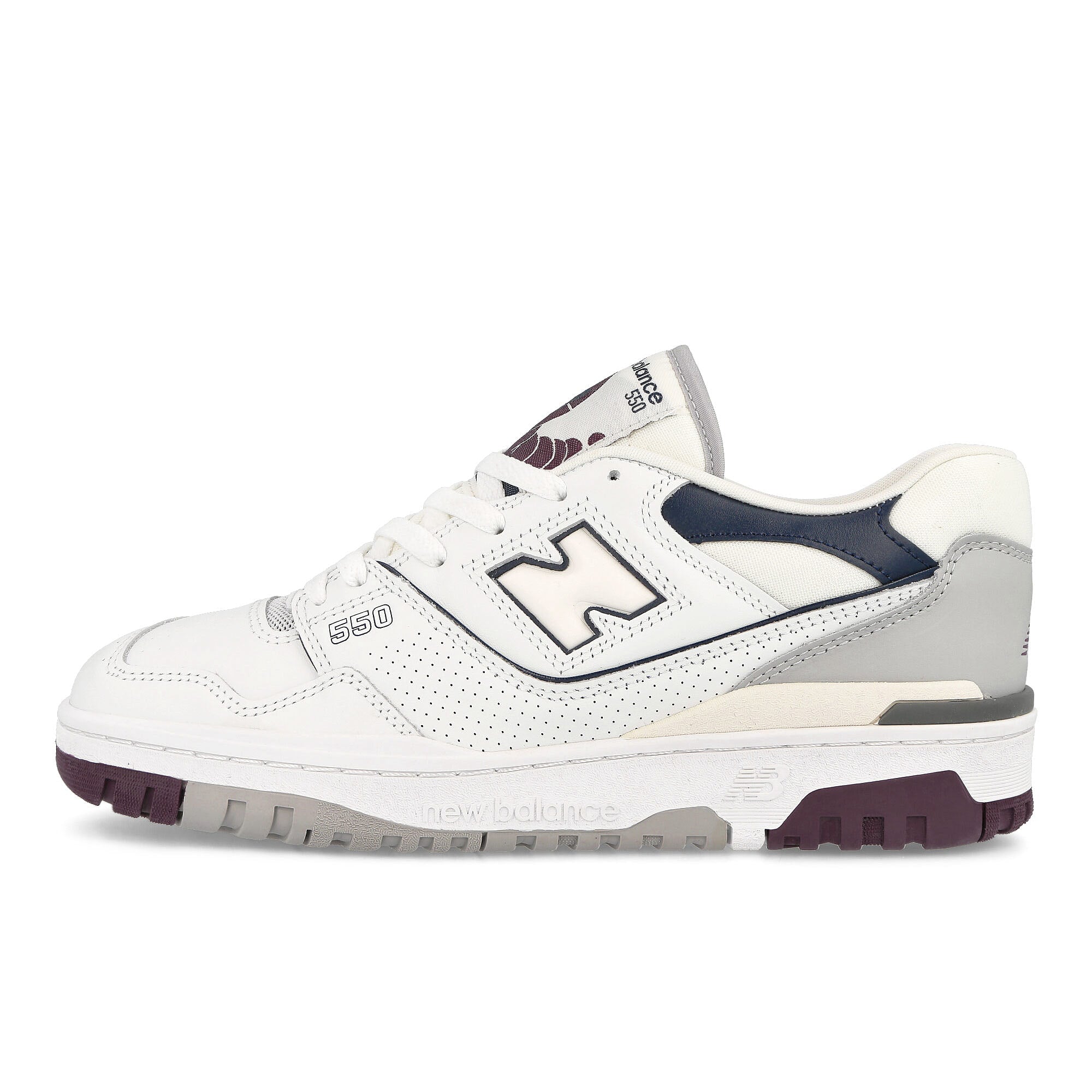 New Balance bb550pwb White / Natural Indigo / Burgundy Sneakers BB550PWB | Overkill