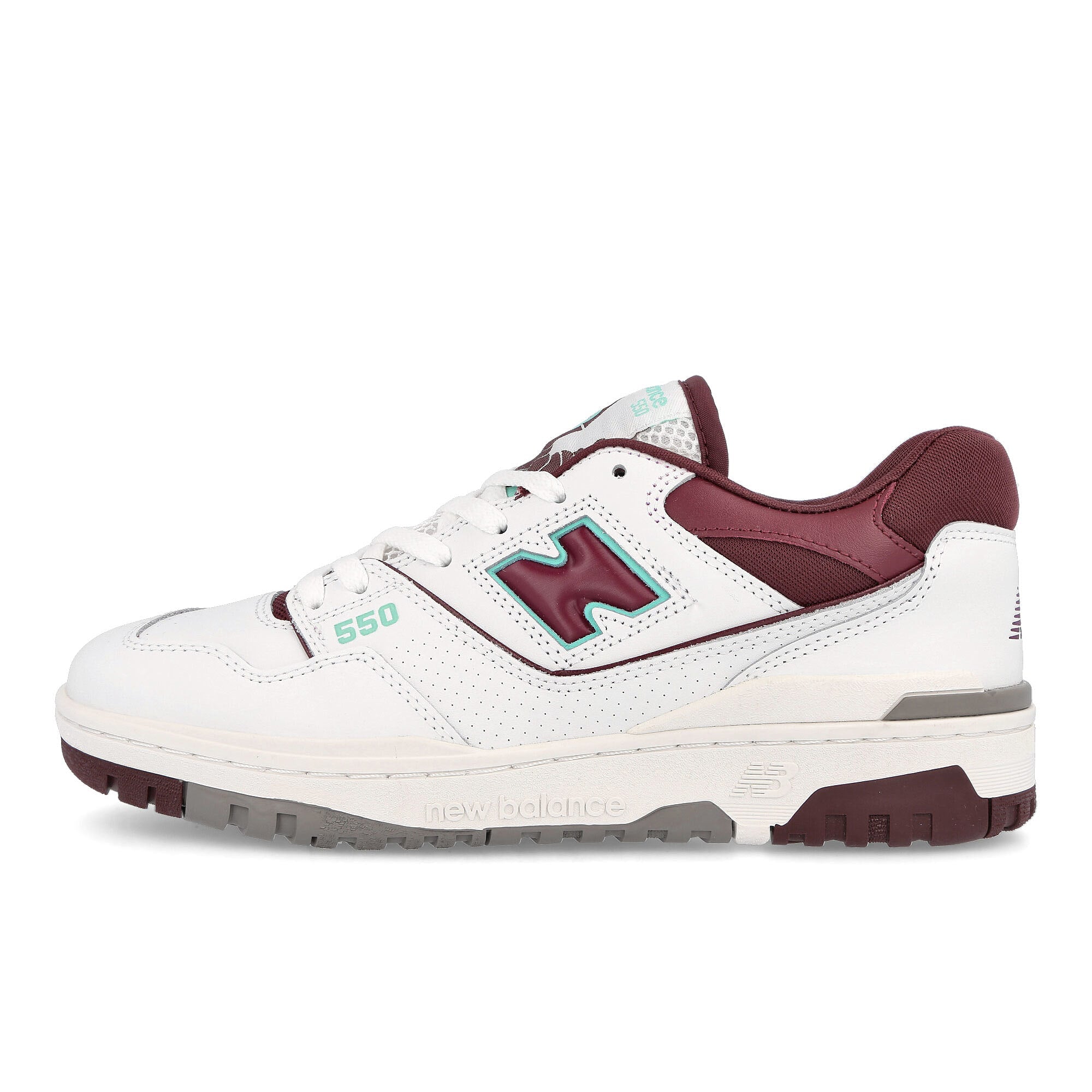 New Balance bb550wbg Burgundy / White Low Top Sneakers BB550WBG | Overkill