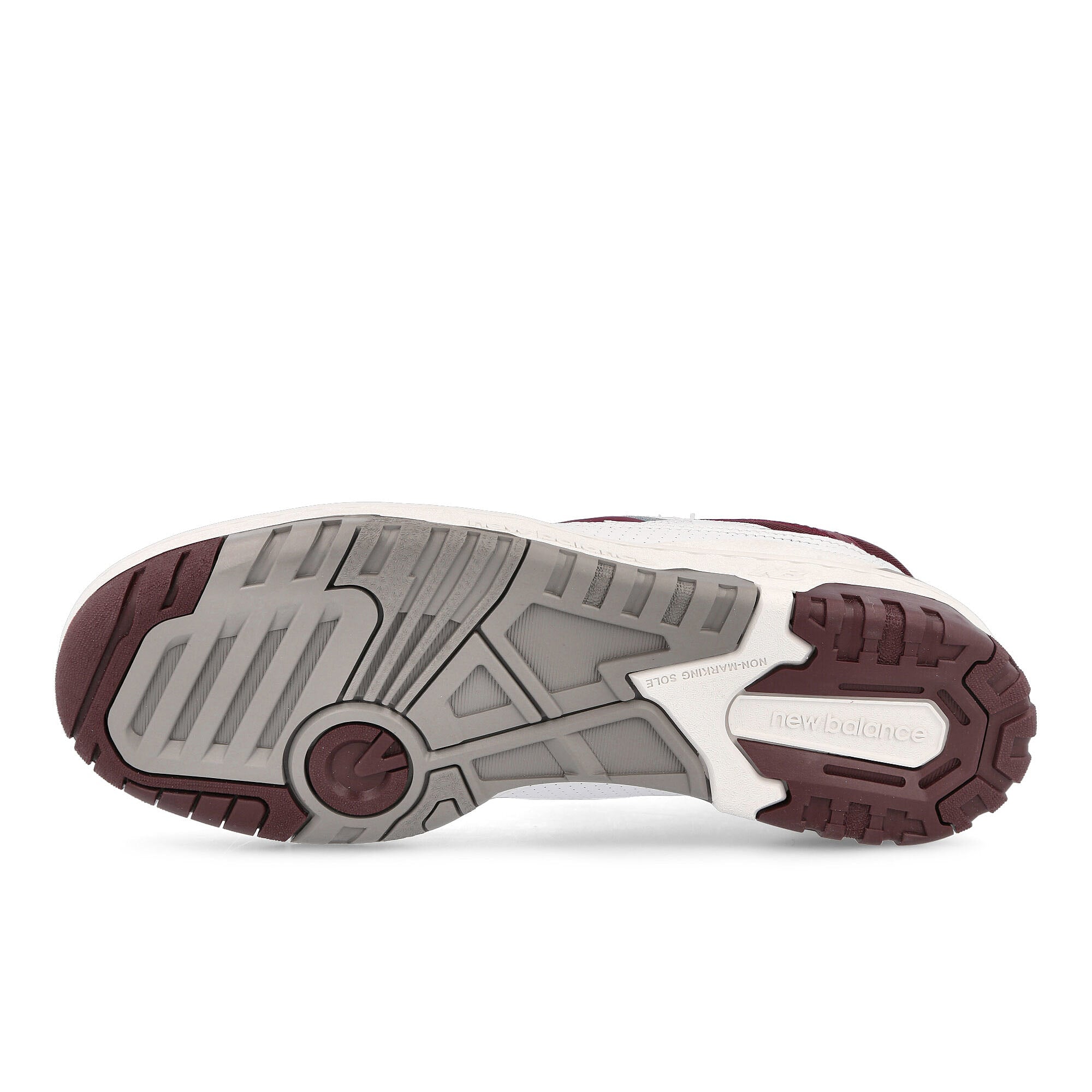 New Balance bb550wbg Burgundy / White Low Top Sneakers Detail View 1 | Overkill