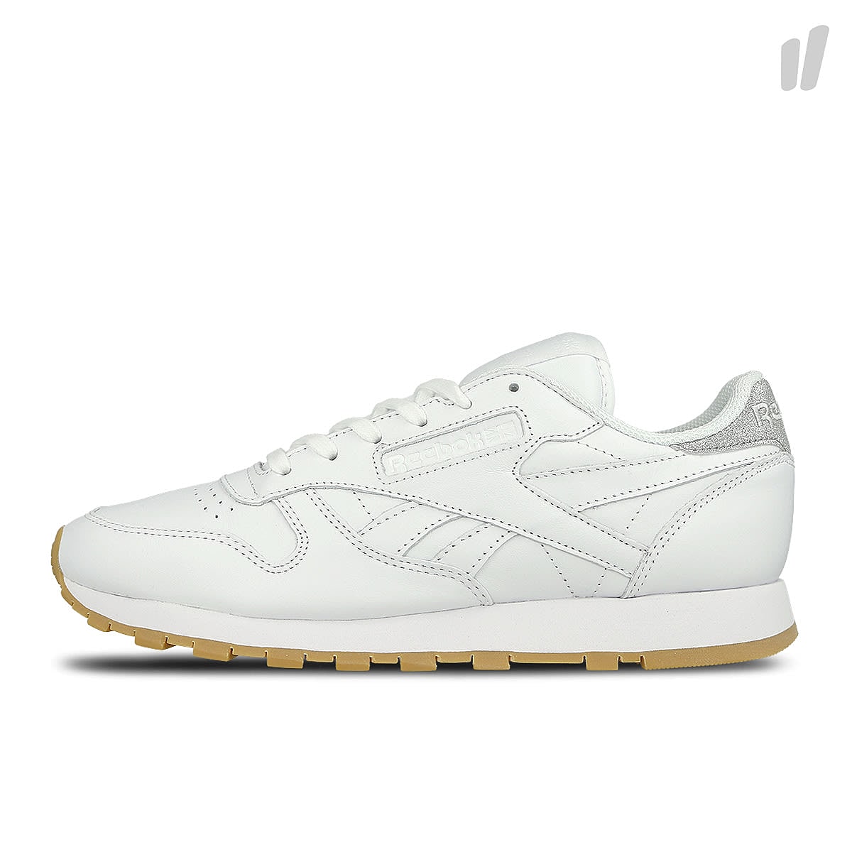 Reebok wmns classic leather metallic White / Gum Sneakers | Overkill