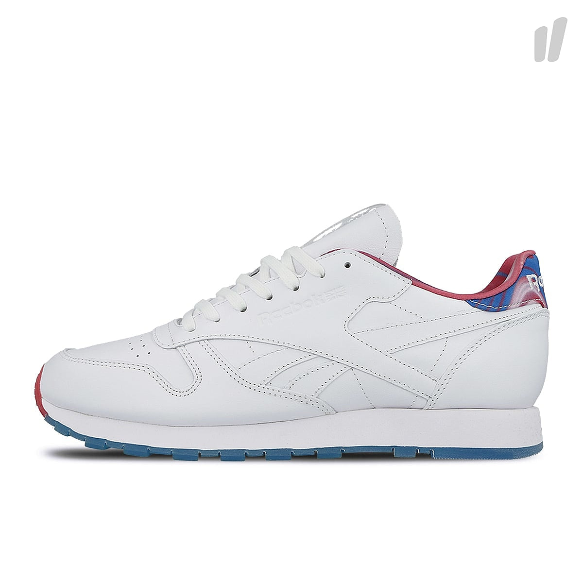 Reebok classic leather msp White / Horizon Blue / Pink Craze Low Top Sneakers BD4888 | Overkill
