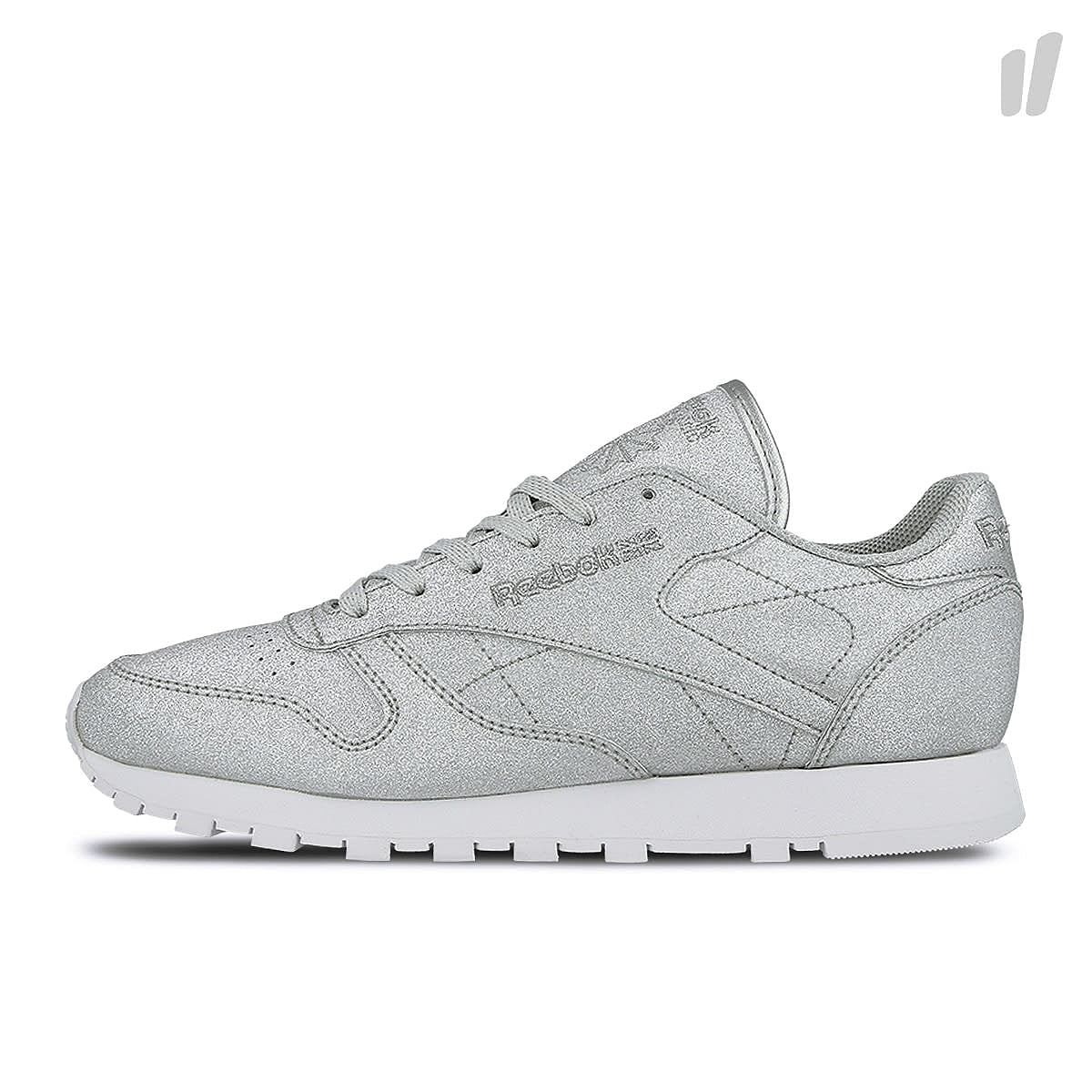 Reebok wmns classic leather synthetic Diamond-Silver Metallic-Grey-White Sneakers | Overkill