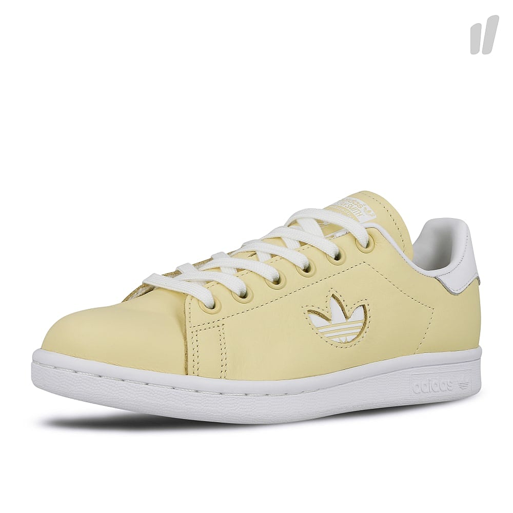 adidas stan smith Easy Yellow-Running White-Easy Yellow Sneakers Close Up | Overkill