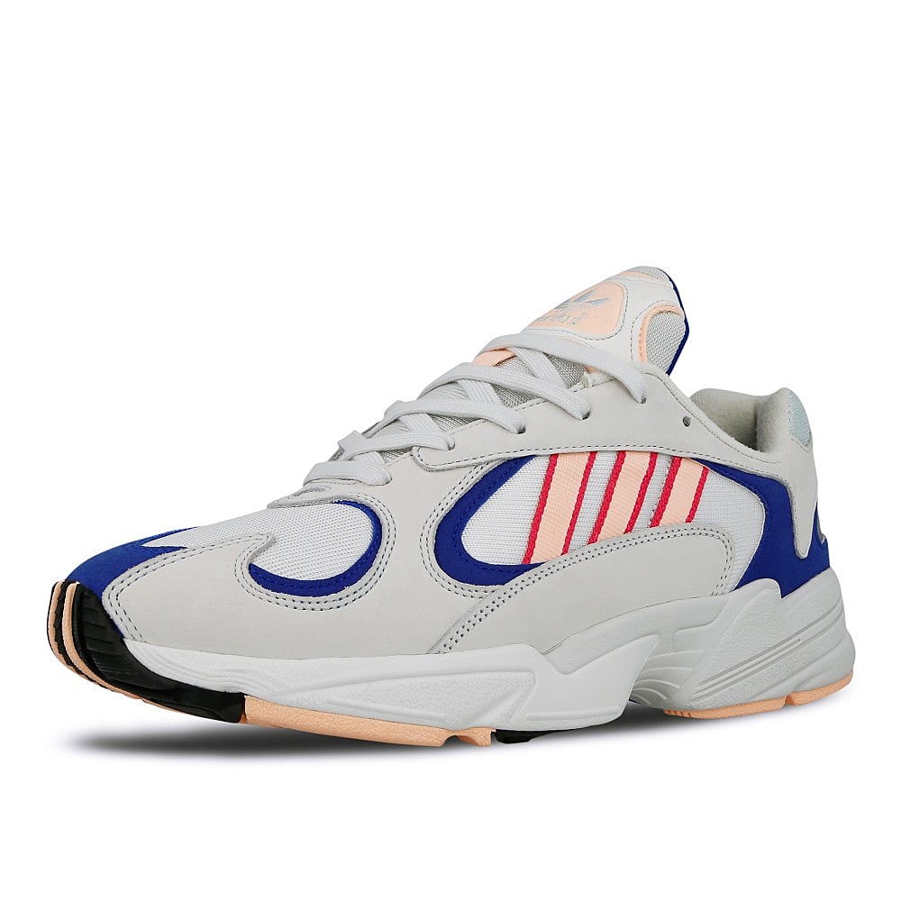 adidas yung-1 Crystal White-Clear Orange-Collegiate Royal Sneakers Close Up | Overkill