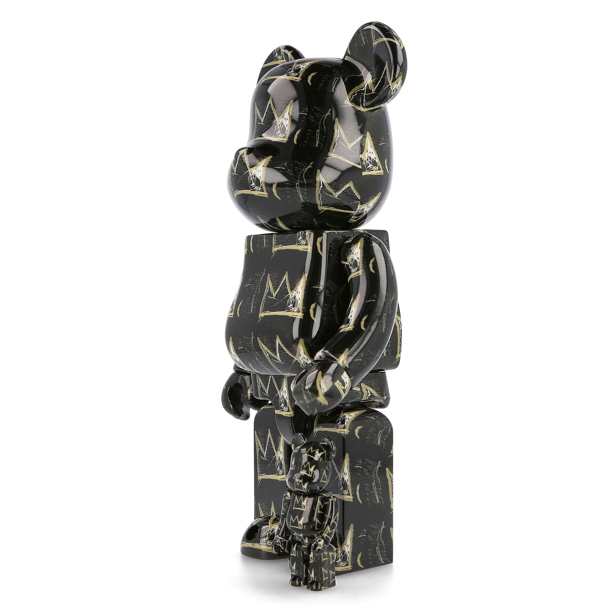 Medicom Be@rbrick Jean Michel Basquiat #8 400% + 100% Black Collectibles & Toys Close-up | Overkill