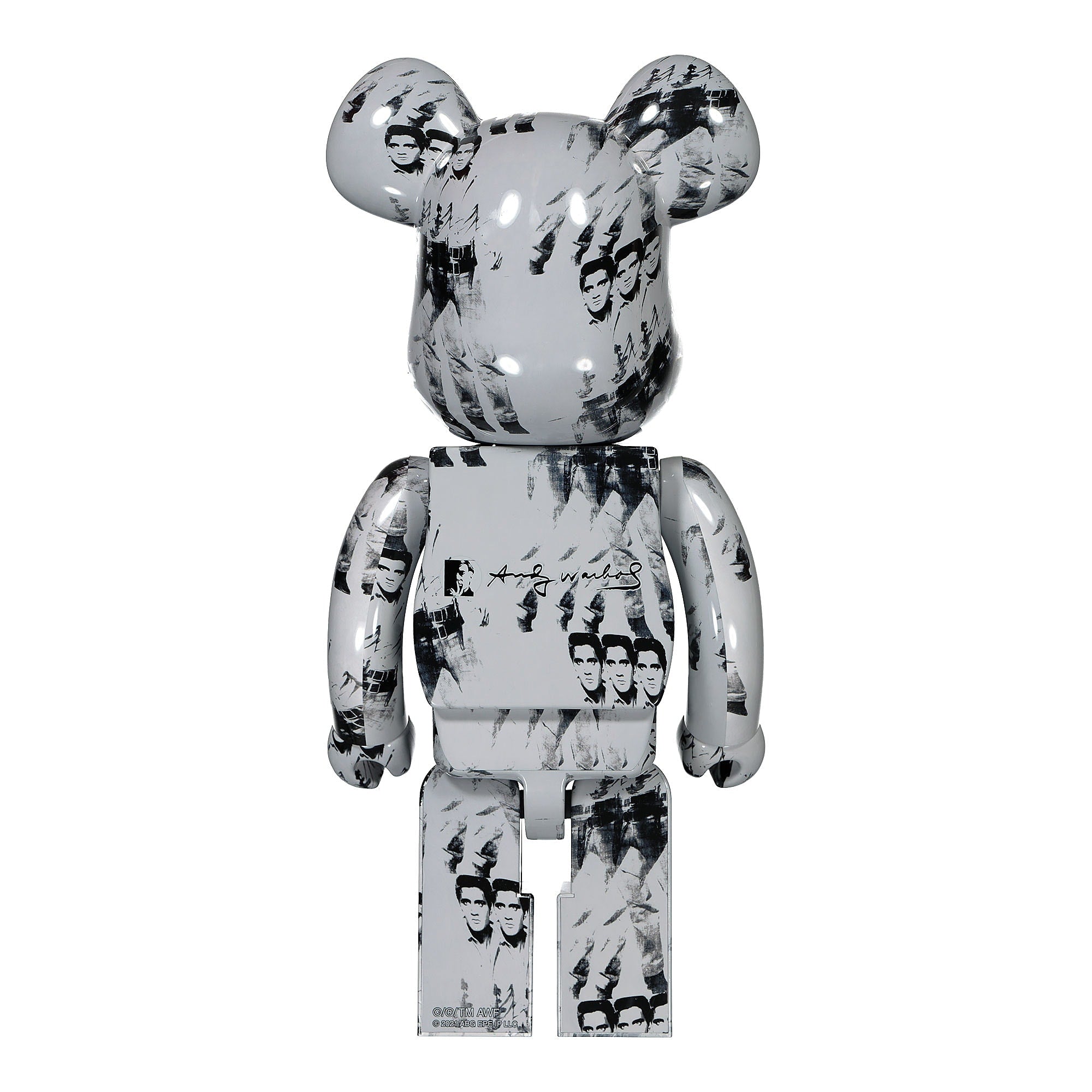 Medicom Be@rbrick Andy Warhols Elvis Presley 1000% Grey Collectibles & Toys Material | Overkill